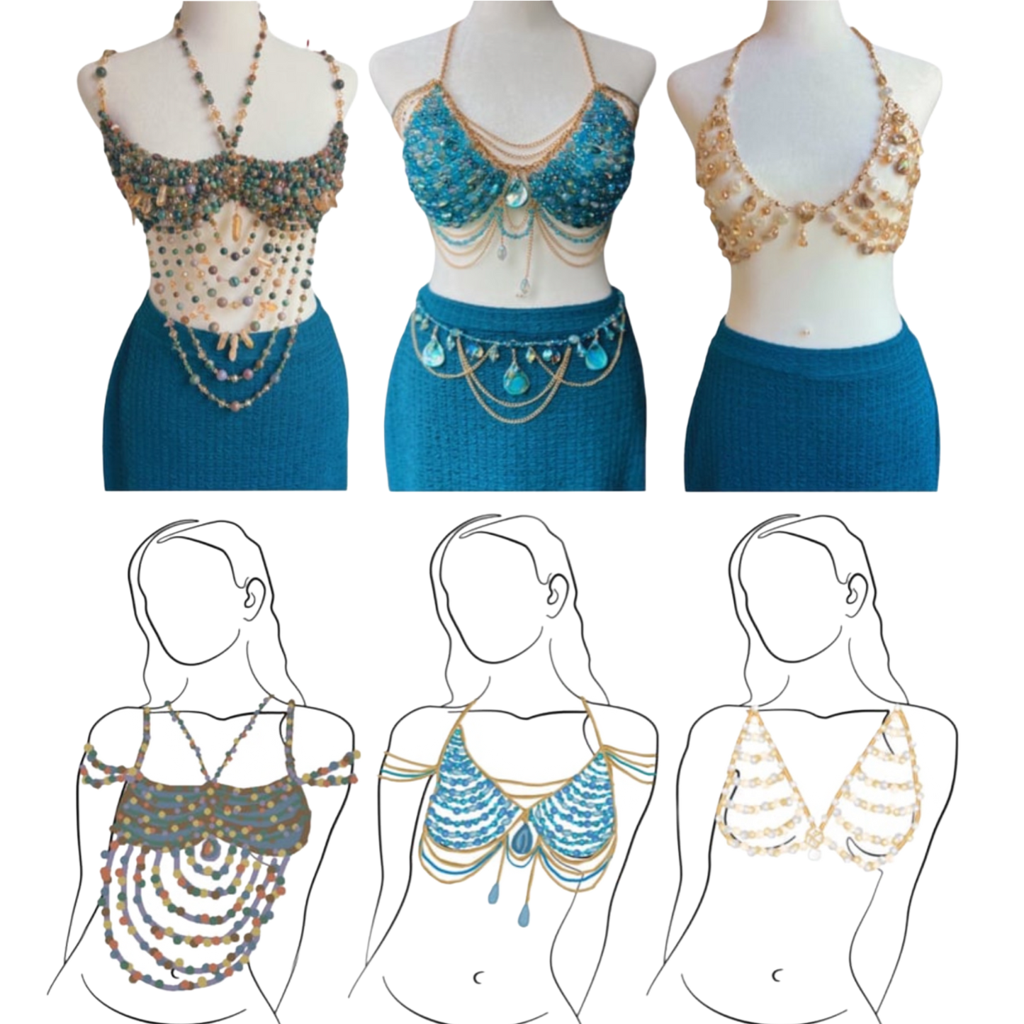 Custom Made Beaded Bralette DOWN PAYMENT
