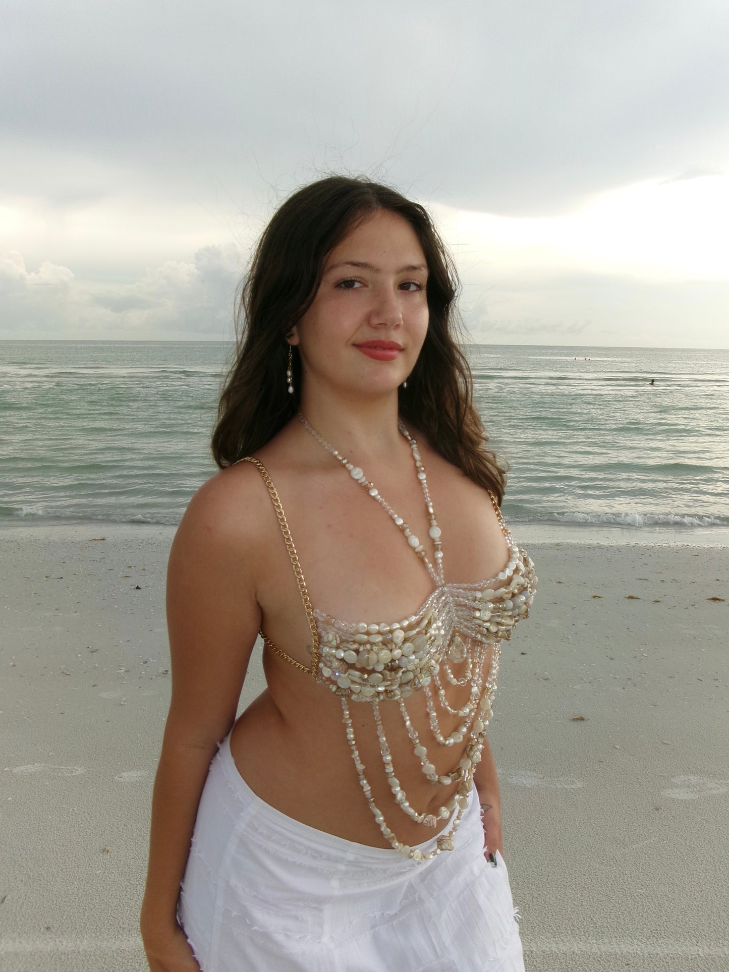 Pearlescent Beaded Bralette