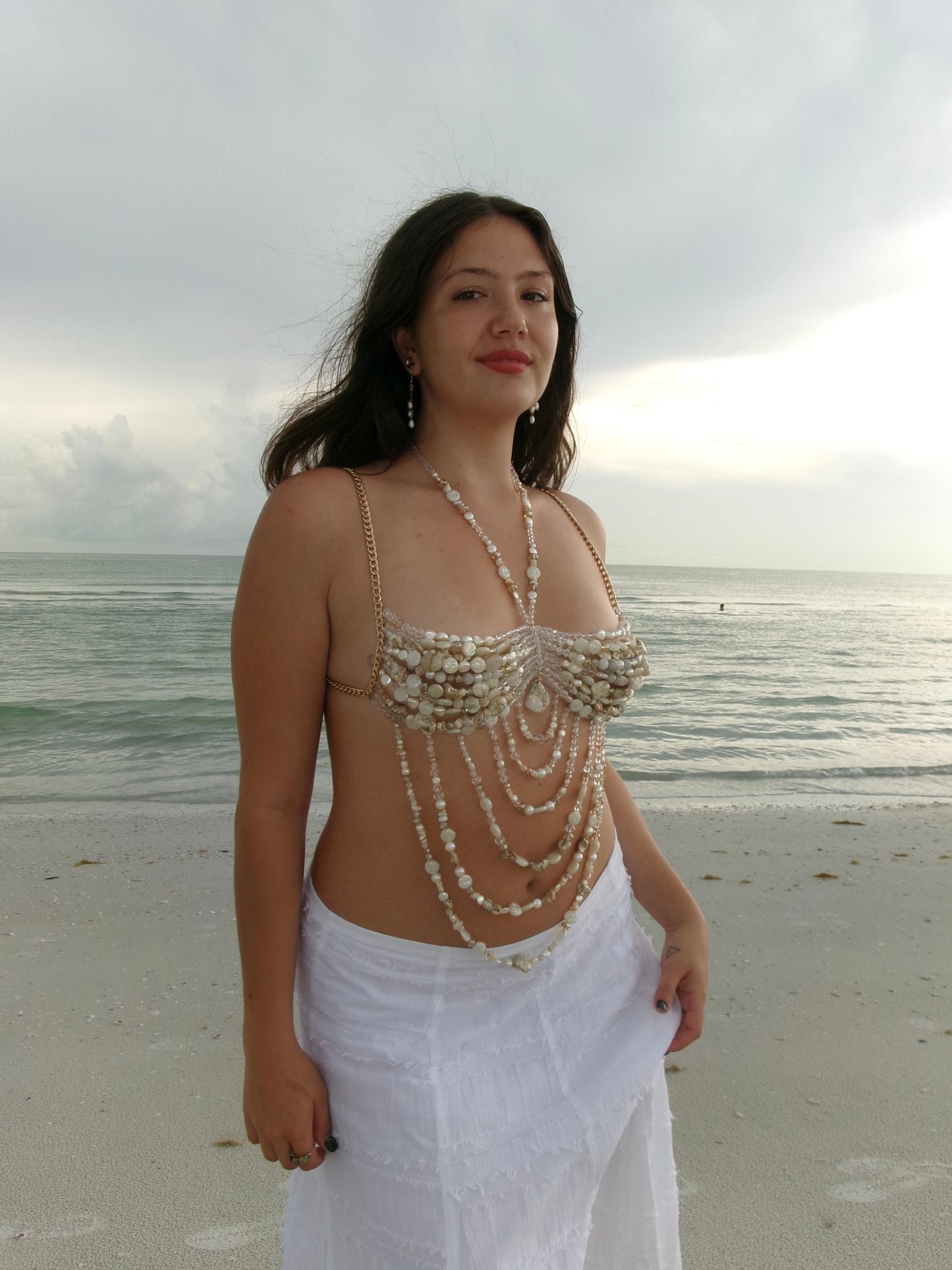 Pearlescent Beaded Bralette