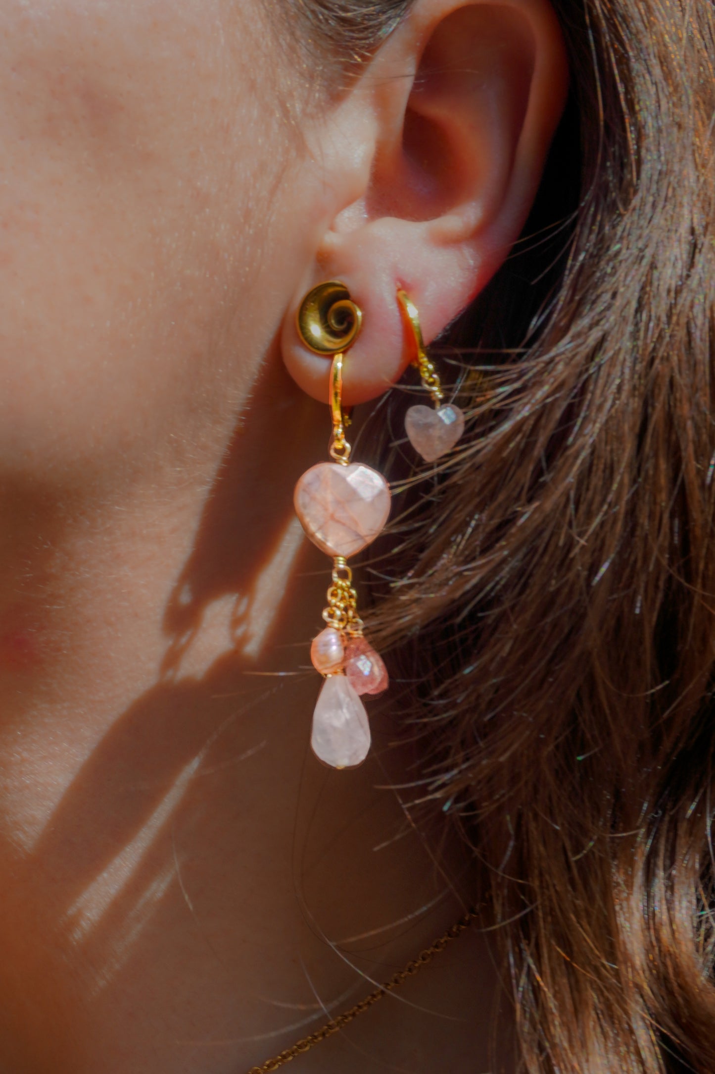 Hearts Embrace Tourmaline Earrings