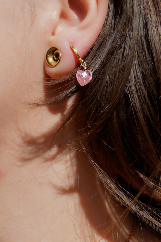 Little Heart Tourmaline Earrings