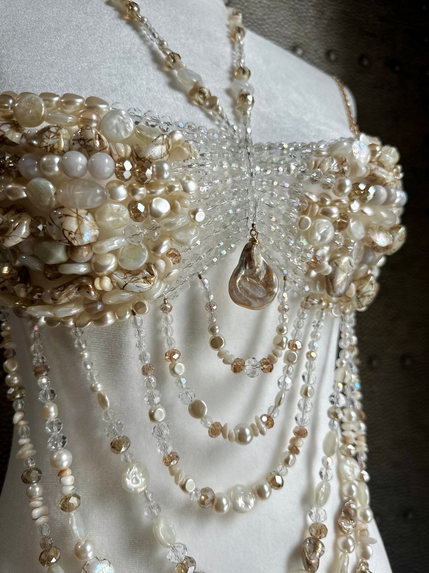Pearlescent Beaded Bralette