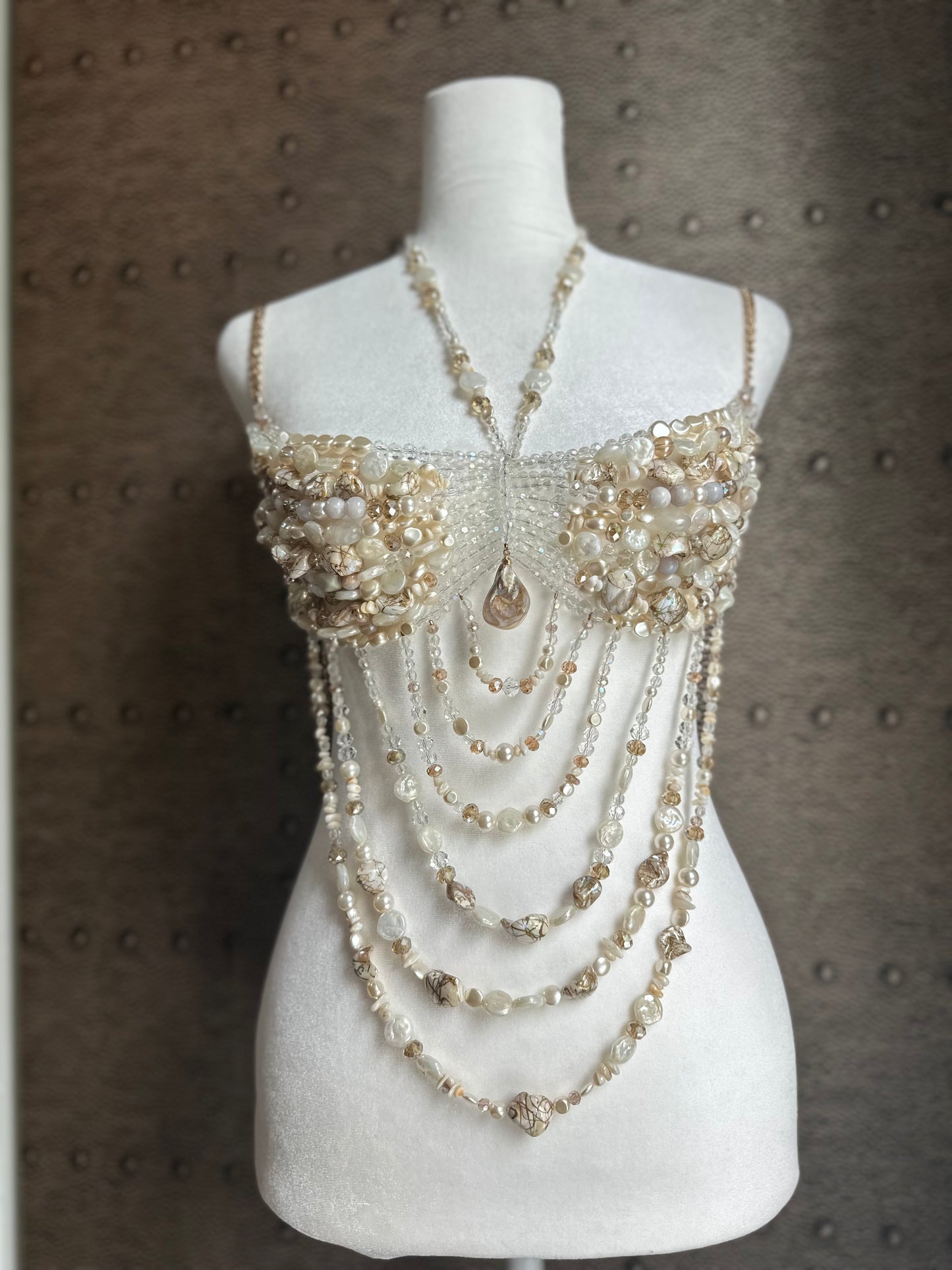 Pearlescent Beaded Bralette
