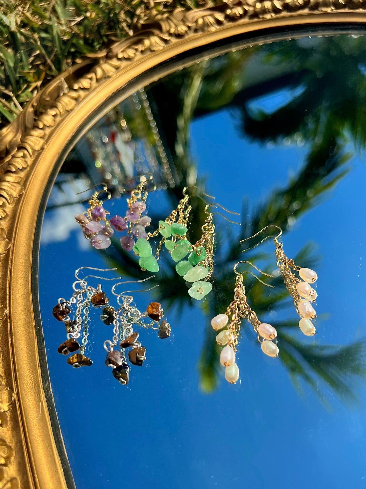 Dangle Crystal Earrings | Custom Crystal Earrings | Gold/Silver Hippie Crystal Earrings