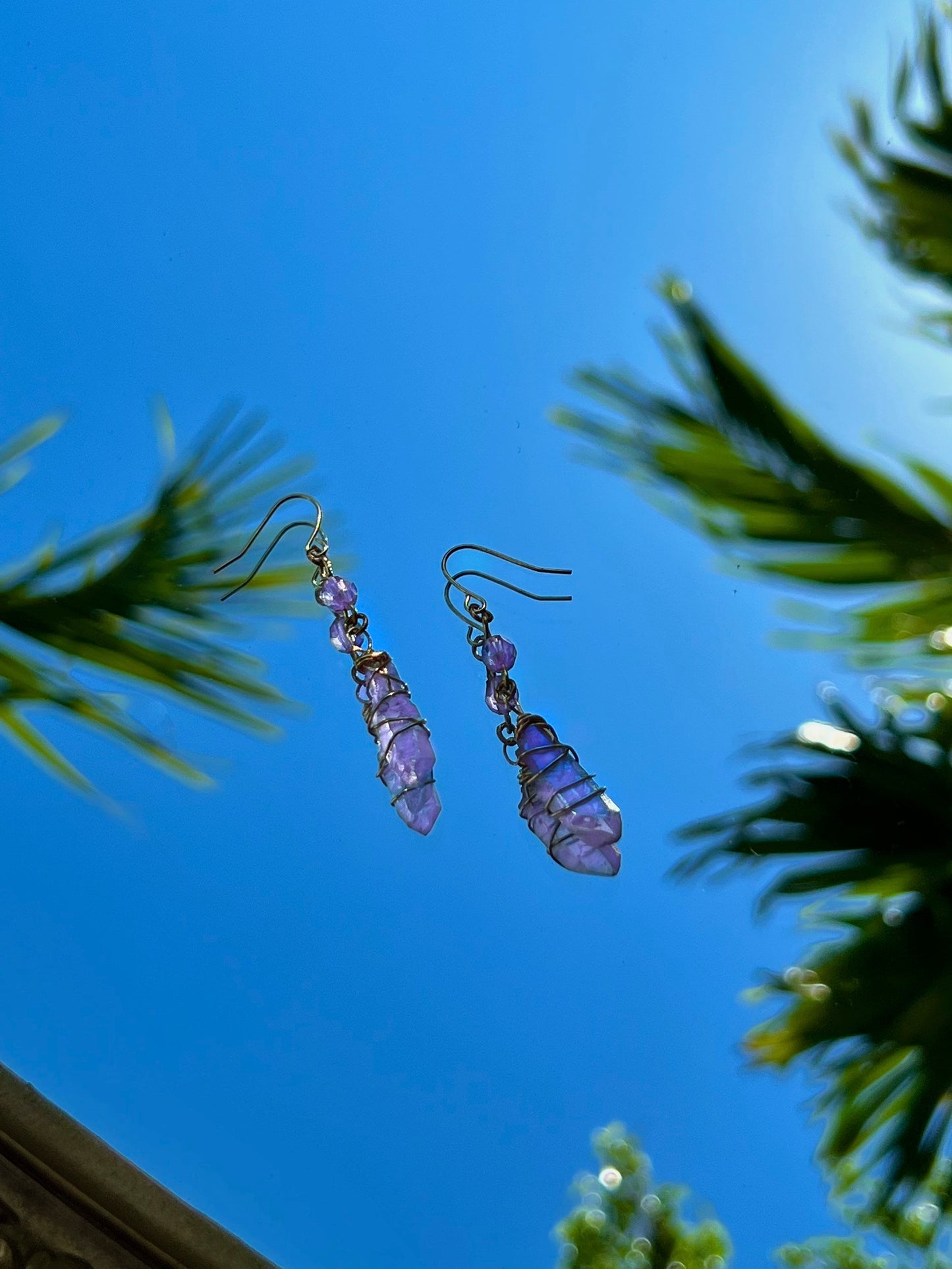 Dangle Crystal Earrings | Custom Crystal Earrings | Gold/Silver Hippie Crystal Earrings