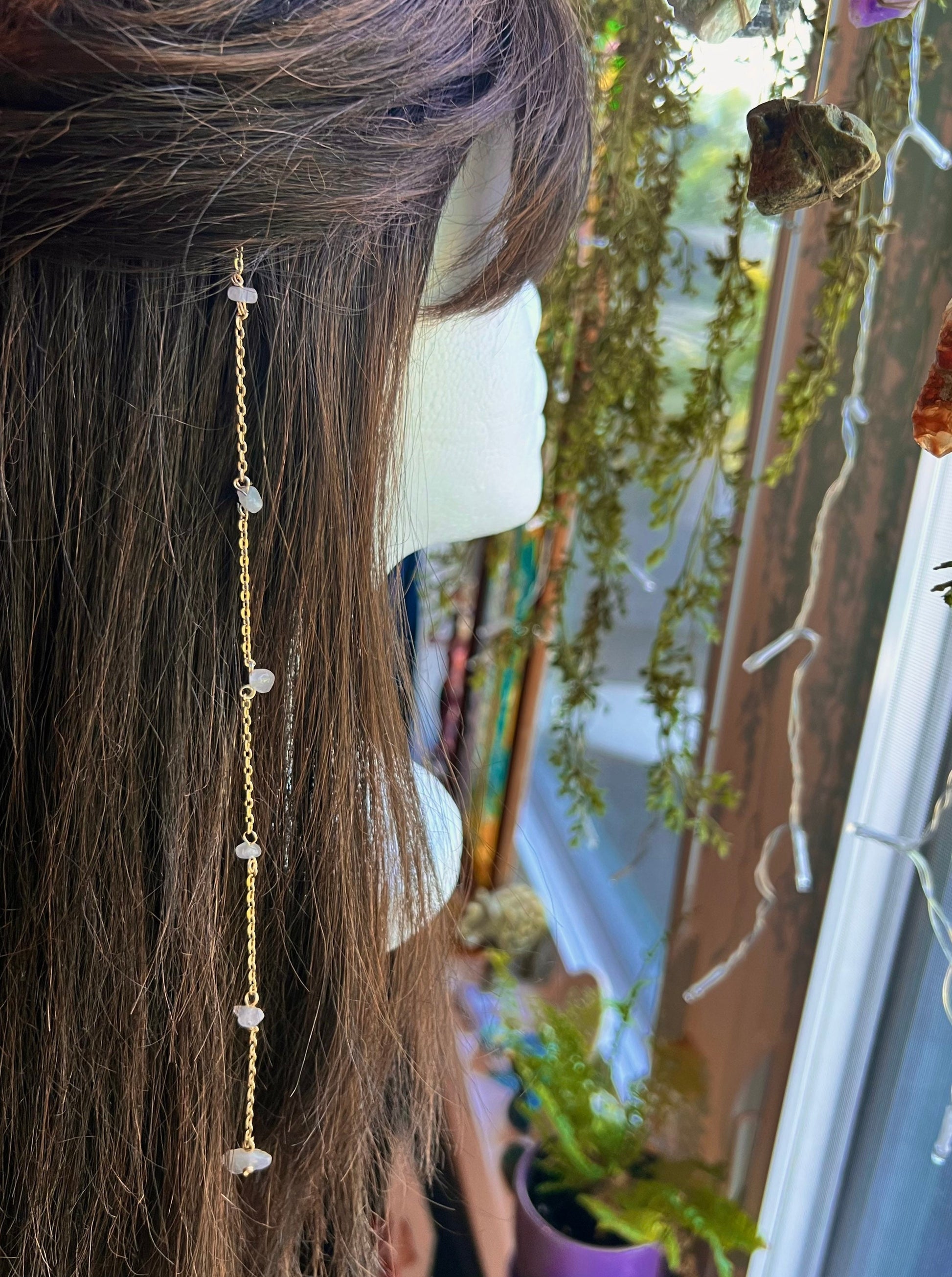 Custom Dainty Crystal Hippie Hair Bead | Crystal Hair Accessory | Hair Beads | Custom Hair Charm | Unique Hair Accessory | Hair Chain