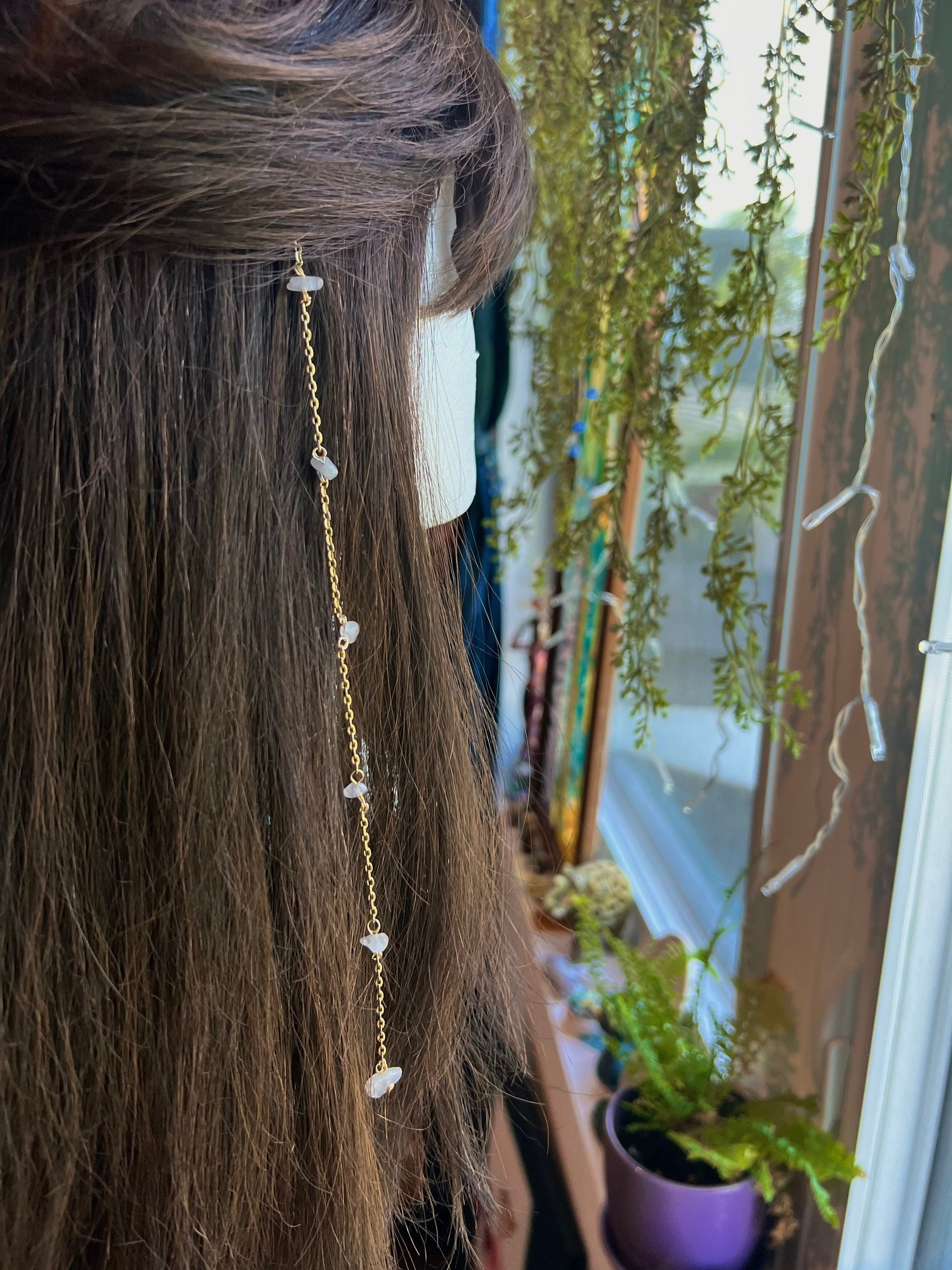 Custom Dainty Crystal Hippie Hair Bead | Crystal Hair Accessory | Hair Beads | Custom Hair Charm | Unique Hair Accessory | Hair Chain