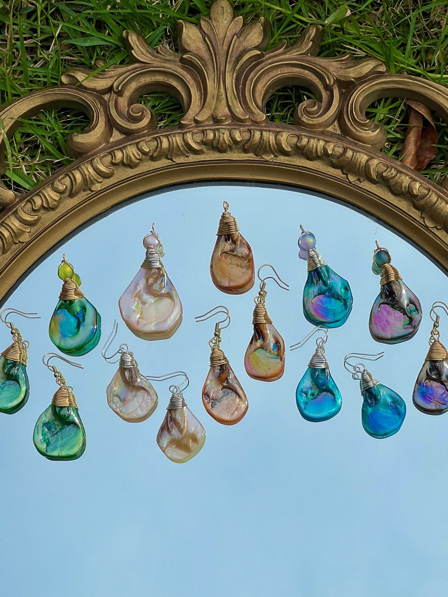 Ariel Mermaid Necklace & Earring Set | Siren Jewelry | Mother of Pearl Necklace | Ariel Shell Jewelry Set | Mermaid Shell Layering Necklace