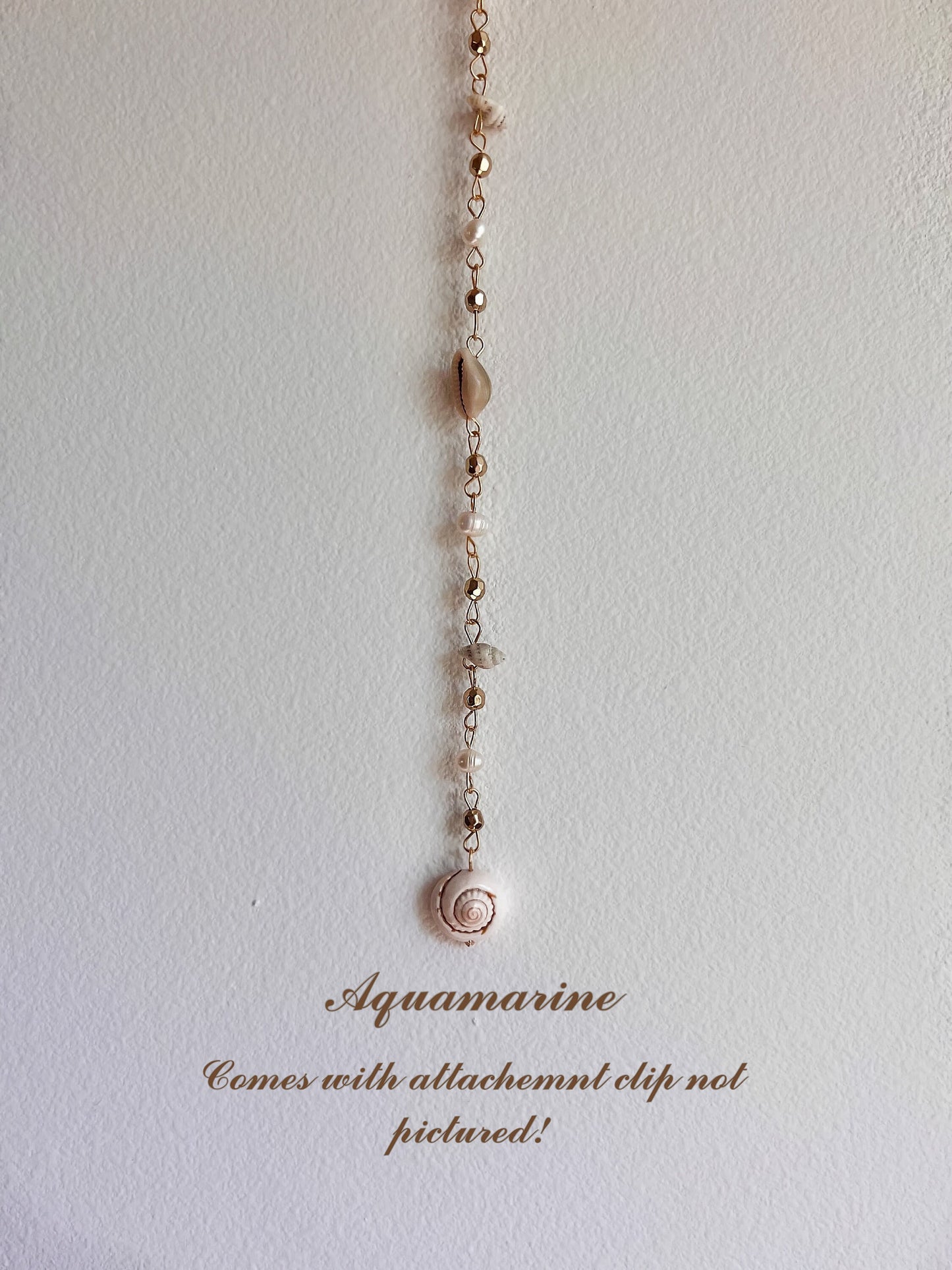 Mermaid Seashell Hippie Hair Bead | Dangling Hair Accessory | Beaded Hair Clip | Crystal Hair Charm | Mermaid Core | Seashell Hair Clip