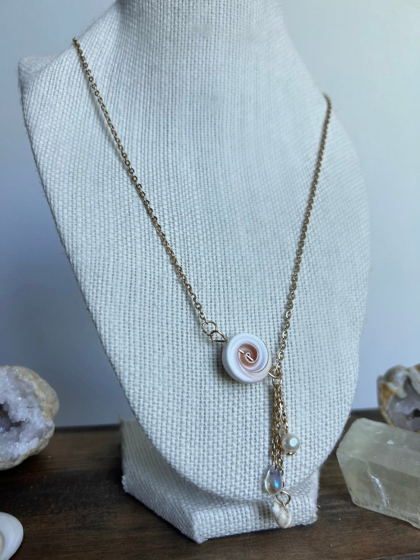 Dainty Gisella Necklace | Siren Jewelry | Seashell Mermaid Core Necklace | Gold/Silver Dainty Shell Jewelry | Unique Boho Shell Necklace