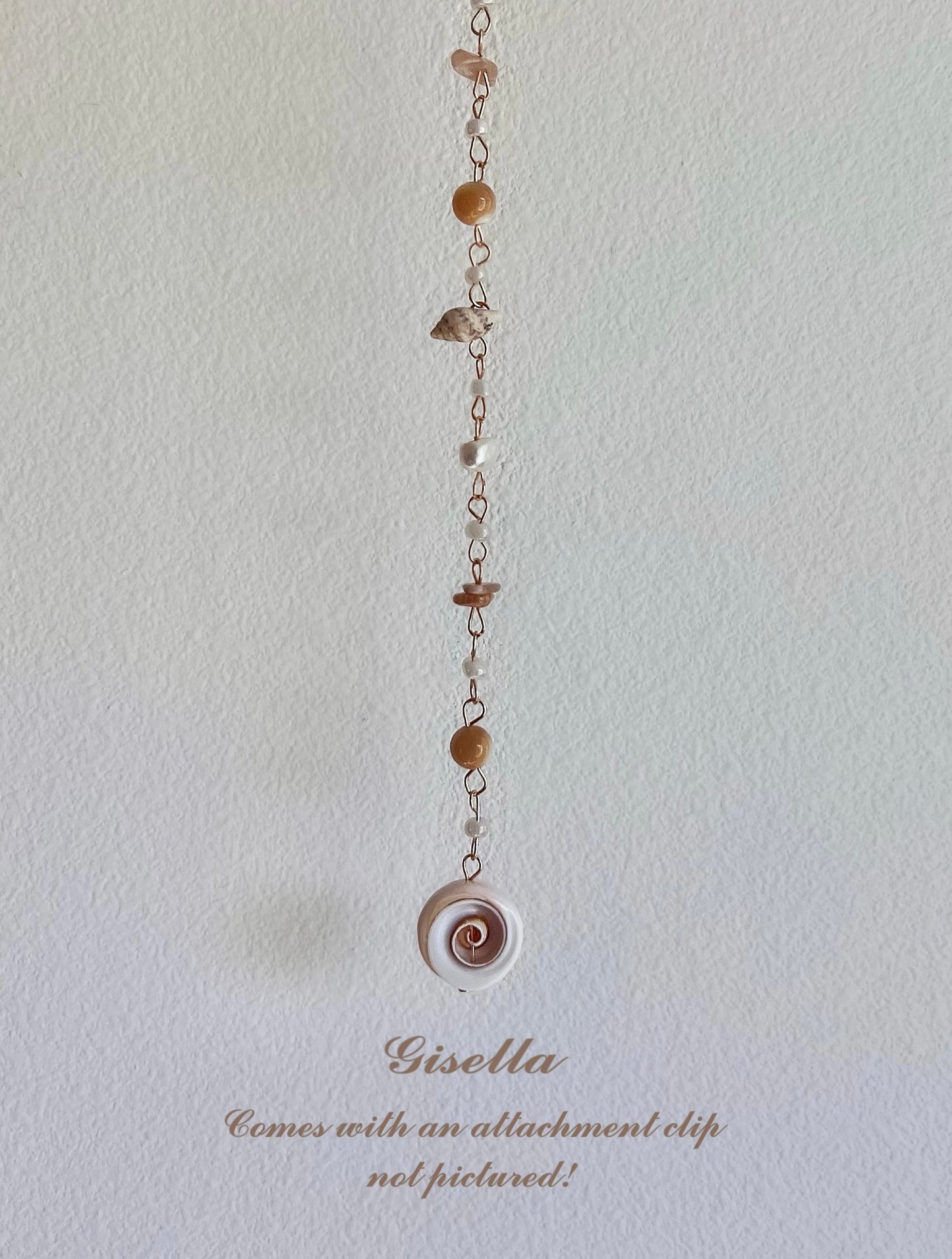 Mermaid Seashell Hippie Hair Bead | Dangling Hair Accessory | Beaded Hair Clip | Crystal Hair Charm | Mermaid Core | Seashell Hair Clip