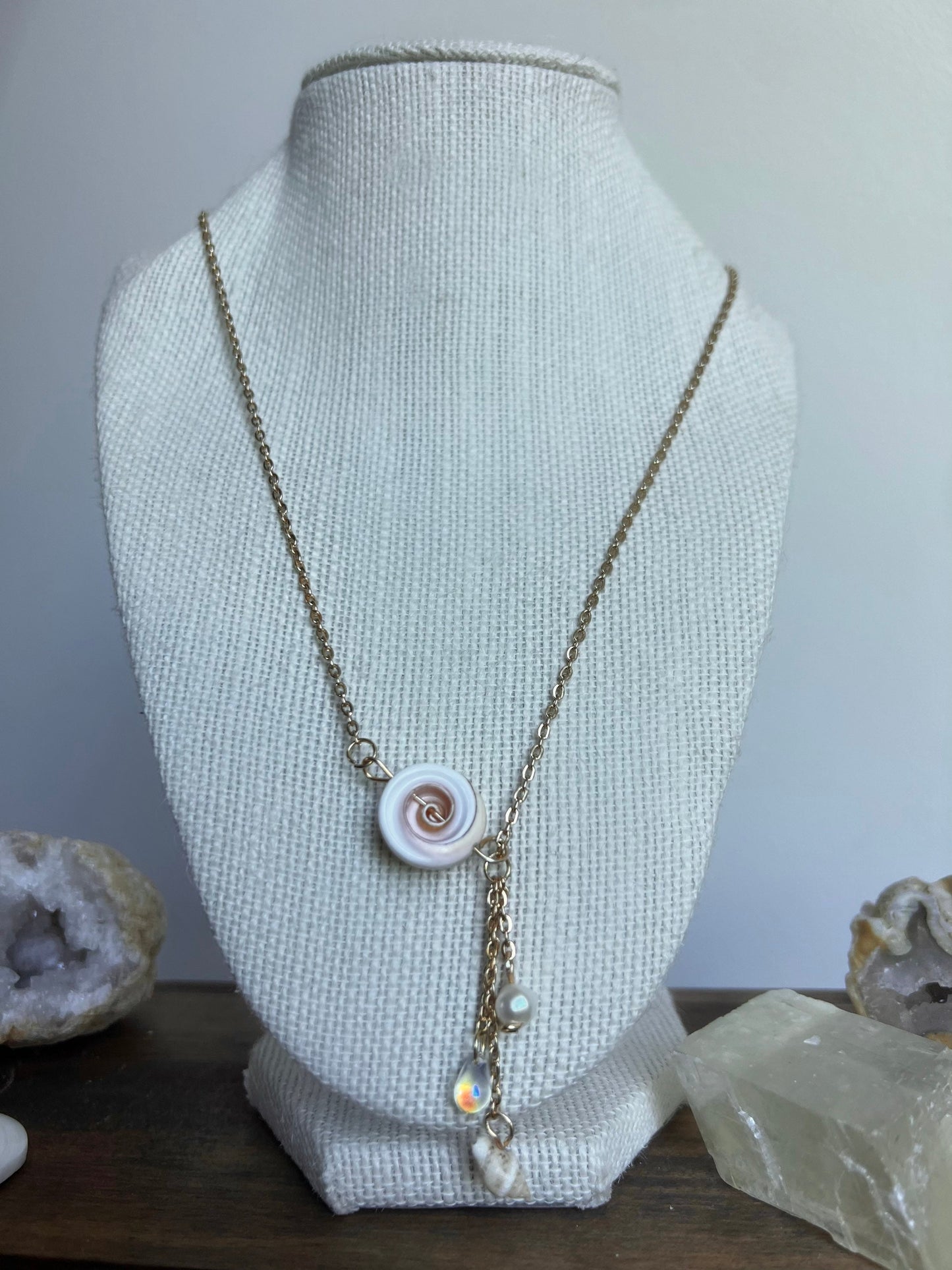 Dainty Gisella Necklace | Siren Jewelry | Seashell Mermaid Core Necklace | Gold/Silver Dainty Shell Jewelry | Unique Boho Shell Necklace