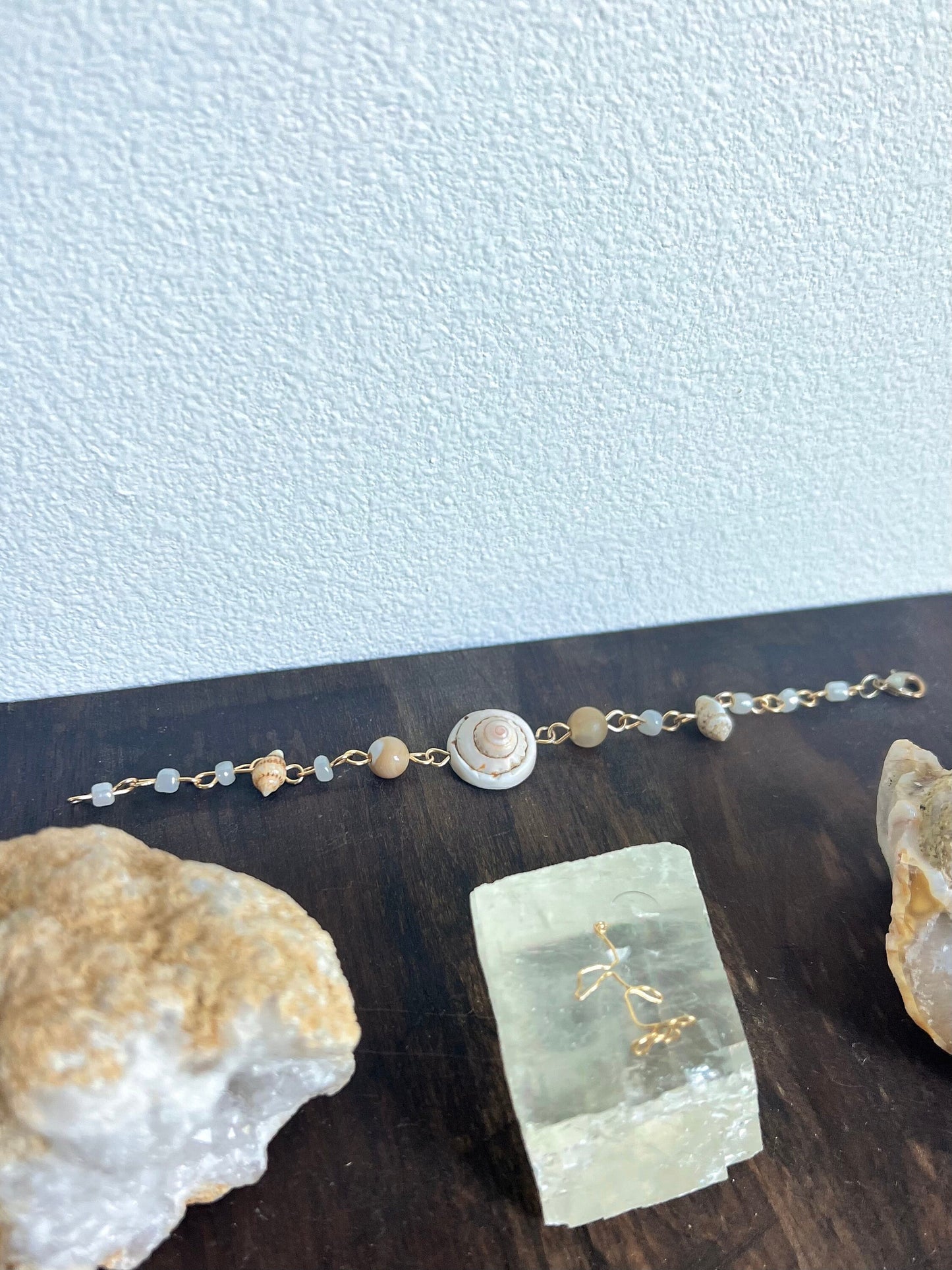 Unique Shell Bracelet | Mermaid Aesthetic | Seashell Charm Bracelet | Crystal Charm Bracelet | Beach Bracelet | Gold/Silver Shell Bracelet