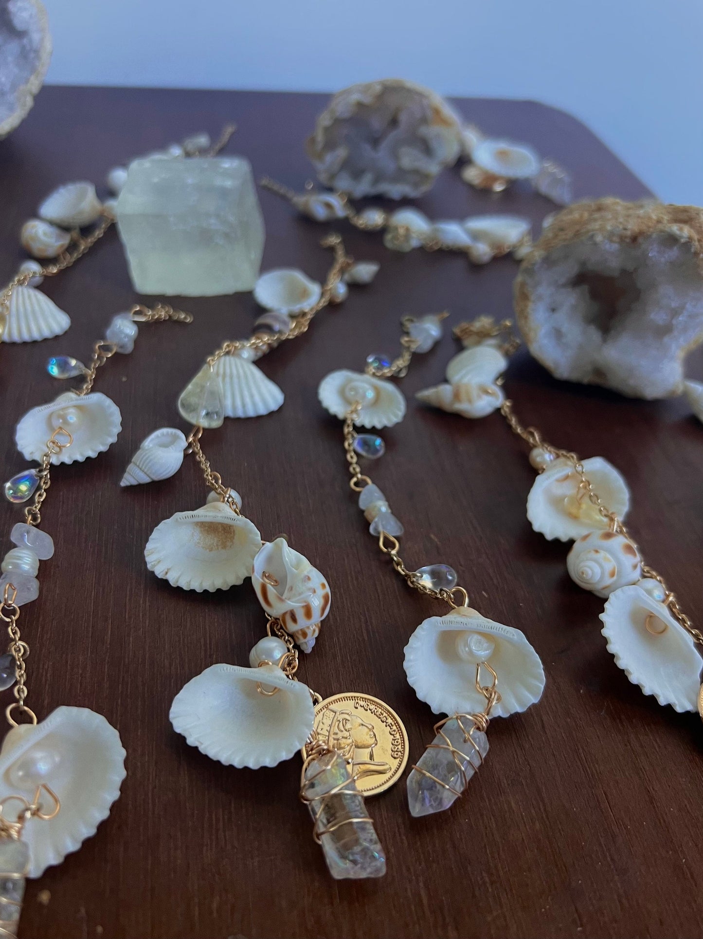 Sally’s Seashells Hippie Hair Bead | Dangling Hair Accessory | Gift for Her | Crystal Hair Charm | Mermaid Core | Seashell Hair Clip