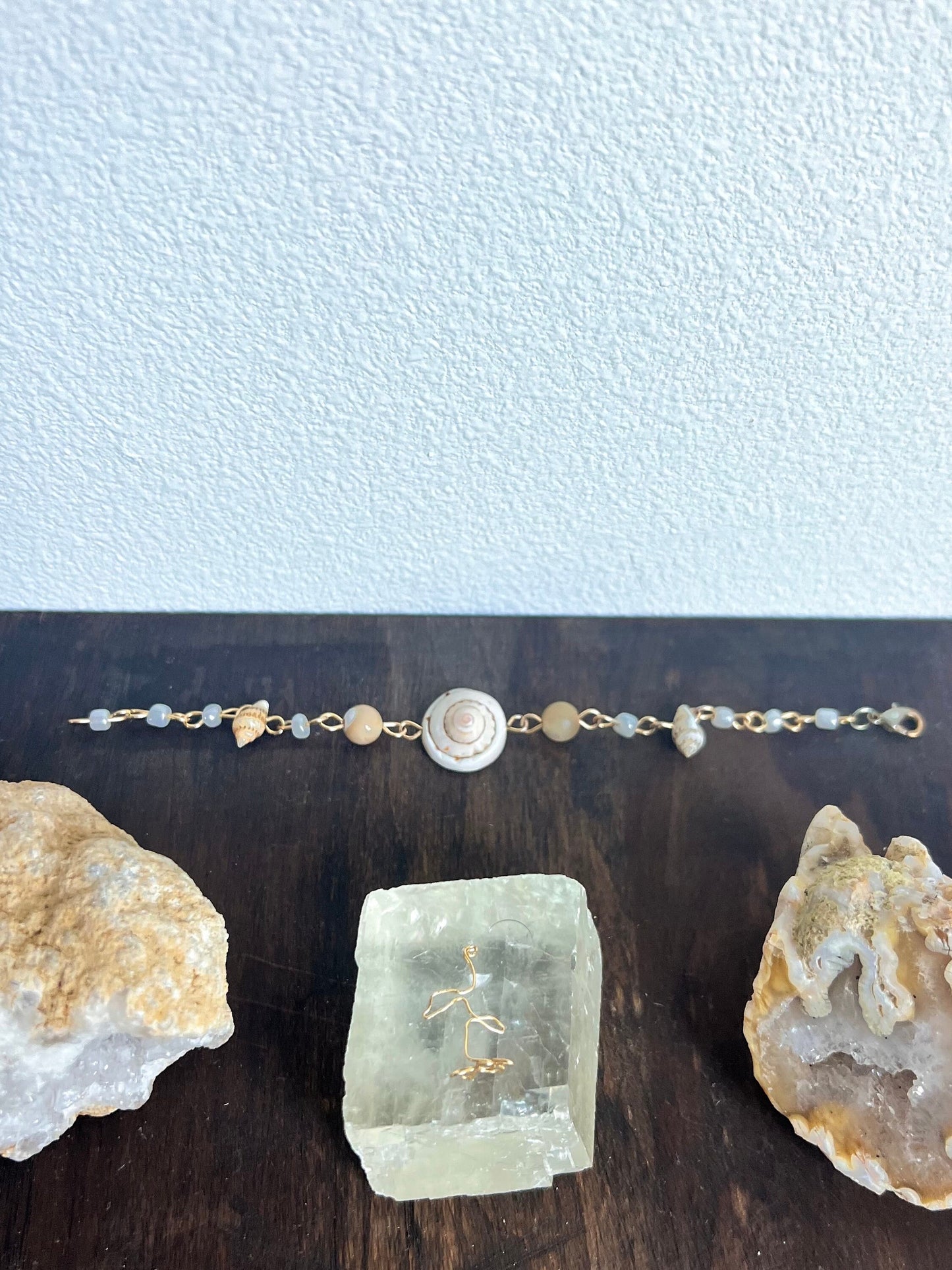 Unique Shell Bracelet | Mermaid Aesthetic | Seashell Charm Bracelet | Crystal Charm Bracelet | Beach Bracelet | Gold/Silver Shell Bracelet