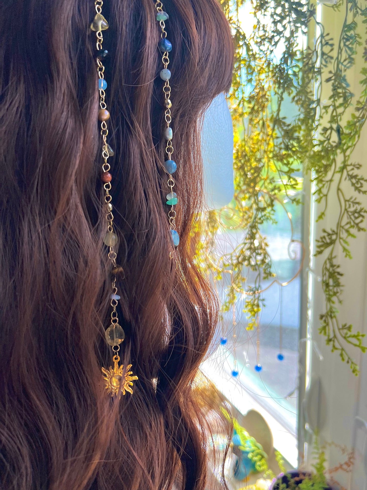 Celestial Sun and Moon Hippie Hair Bead | Celestial Lover Hair Beads Accessory | Sun and Moon Unique Matching Accessory | Bestfriends Gift