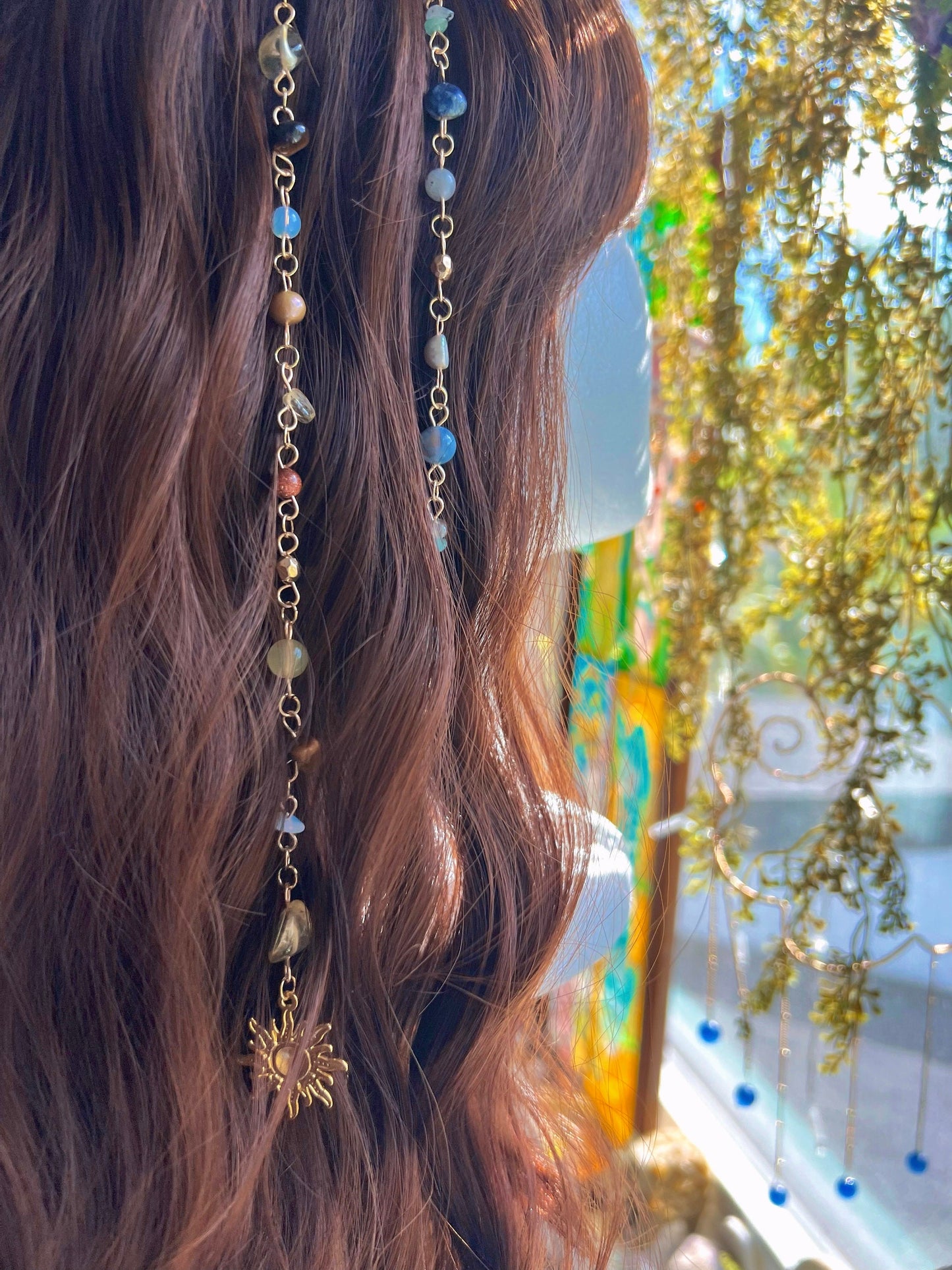 Celestial Sun and Moon Hippie Hair Bead | Celestial Lover Hair Beads Accessory | Sun and Moon Unique Matching Accessory | Bestfriends Gift