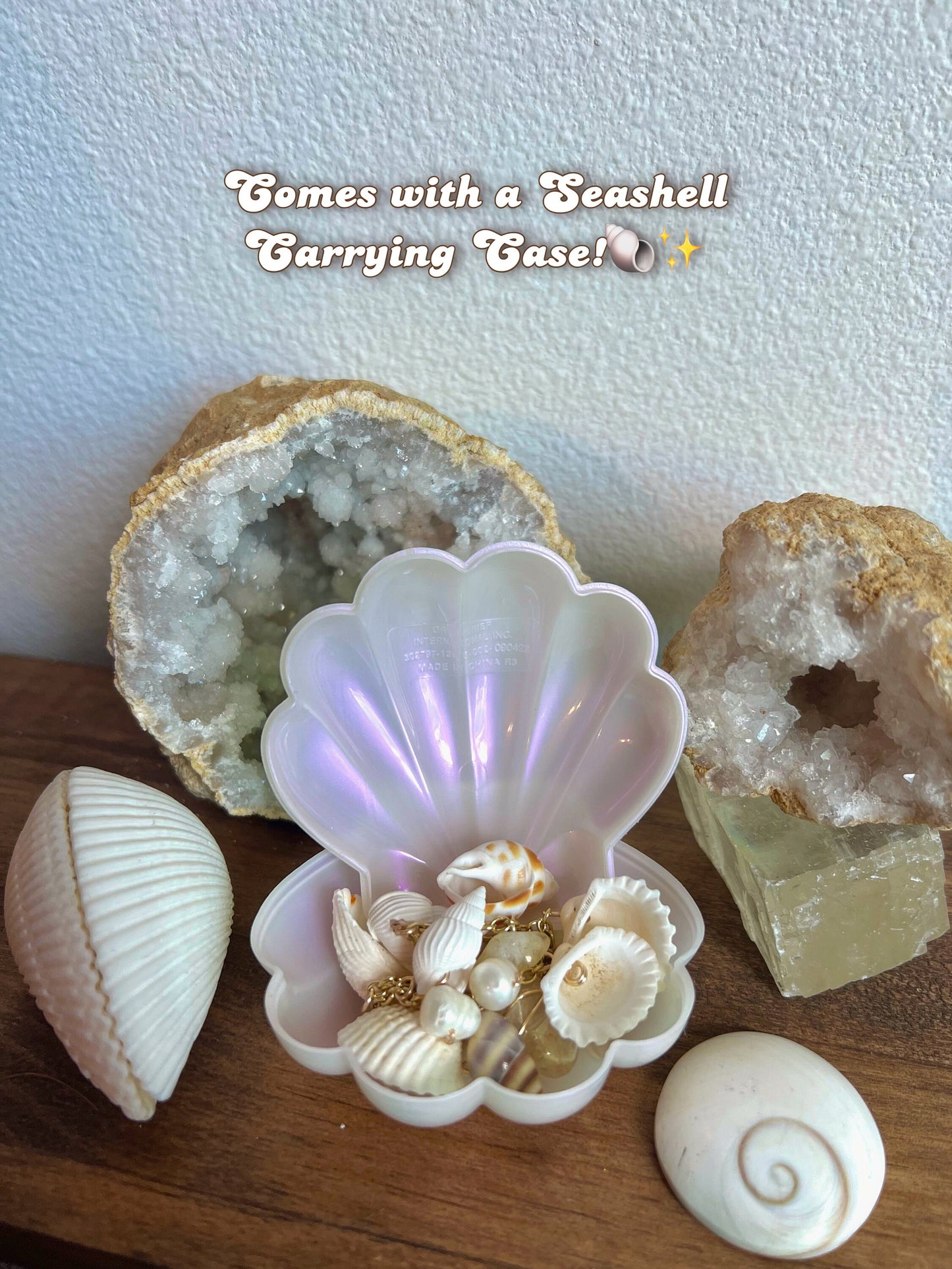 Sally’s Seashells Hippie Hair Bead | Dangling Hair Accessory | Gift for Her | Crystal Hair Charm | Mermaid Core | Seashell Hair Clip
