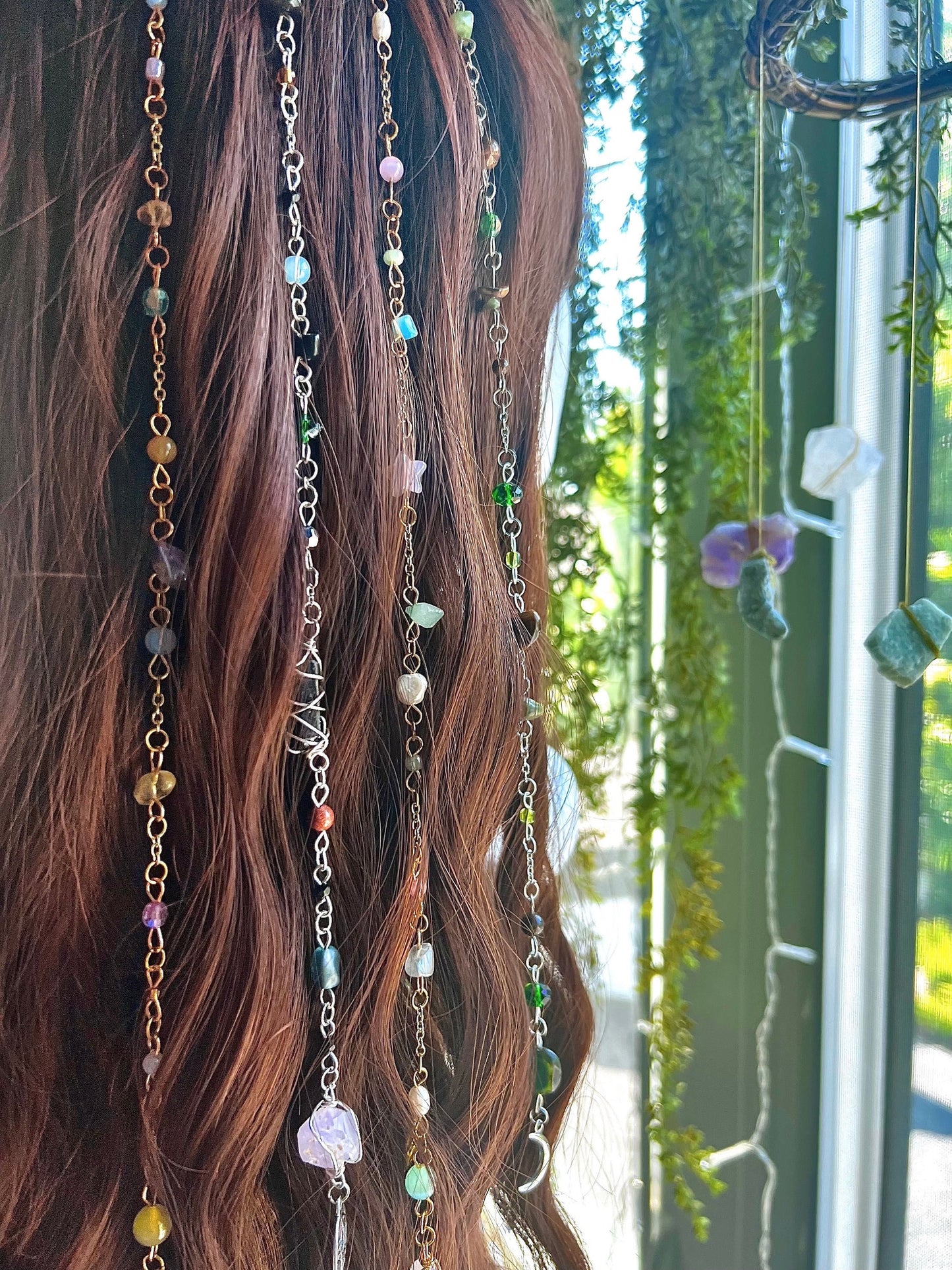 Create Your Own Crystal Hippie Hair Beads | Crystal Hair Accessories | Custom Boho Jewelry | Hair Charms | Crystal Hair Jewels | Gold/Silver