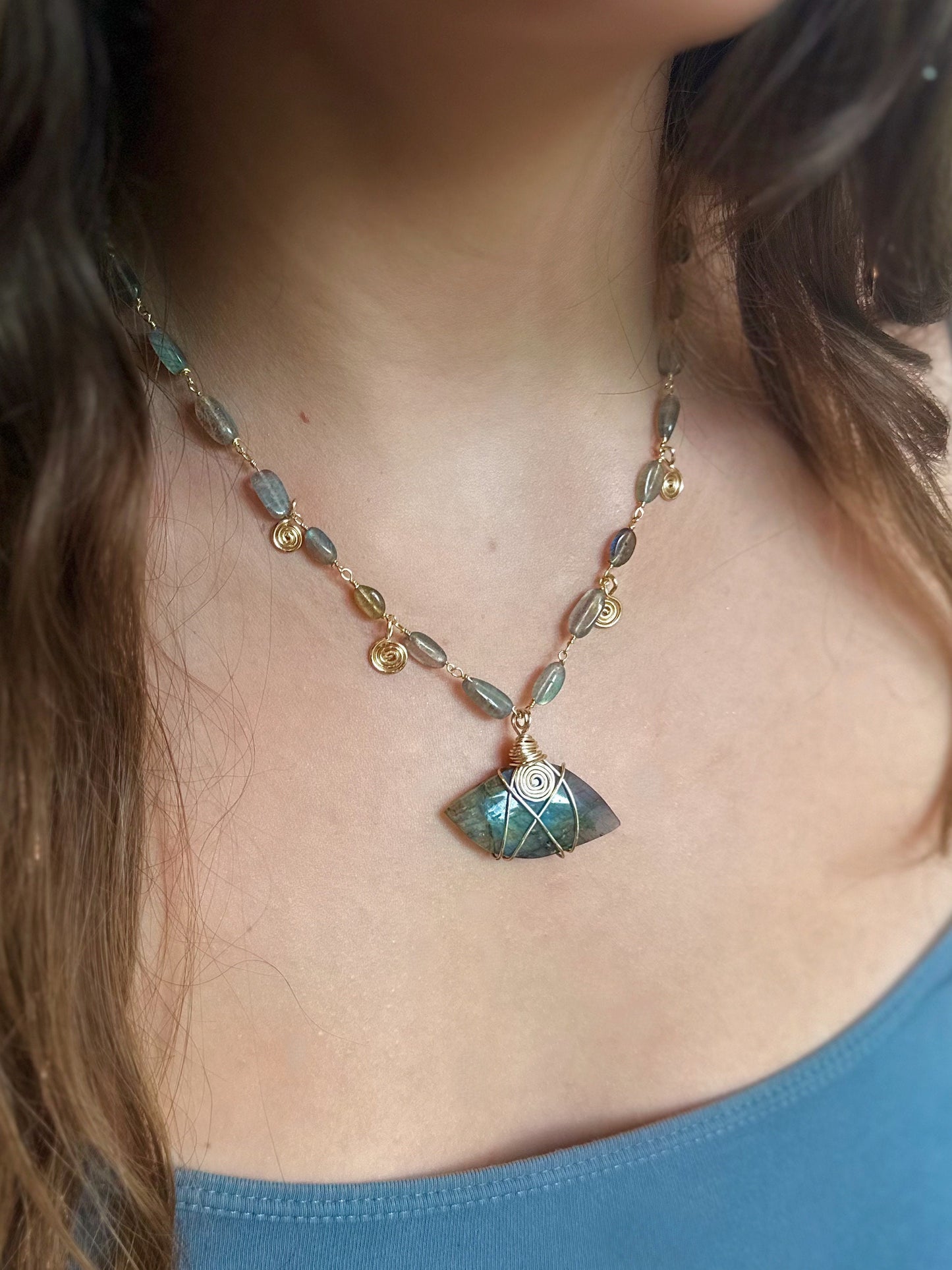 Evil Eye Beaded Crystal Necklace, Trendy Labradorite Jewelry, Gift for Her, Minimalist Gift, Labradorite Layering Necklace 14k Gold & Silver