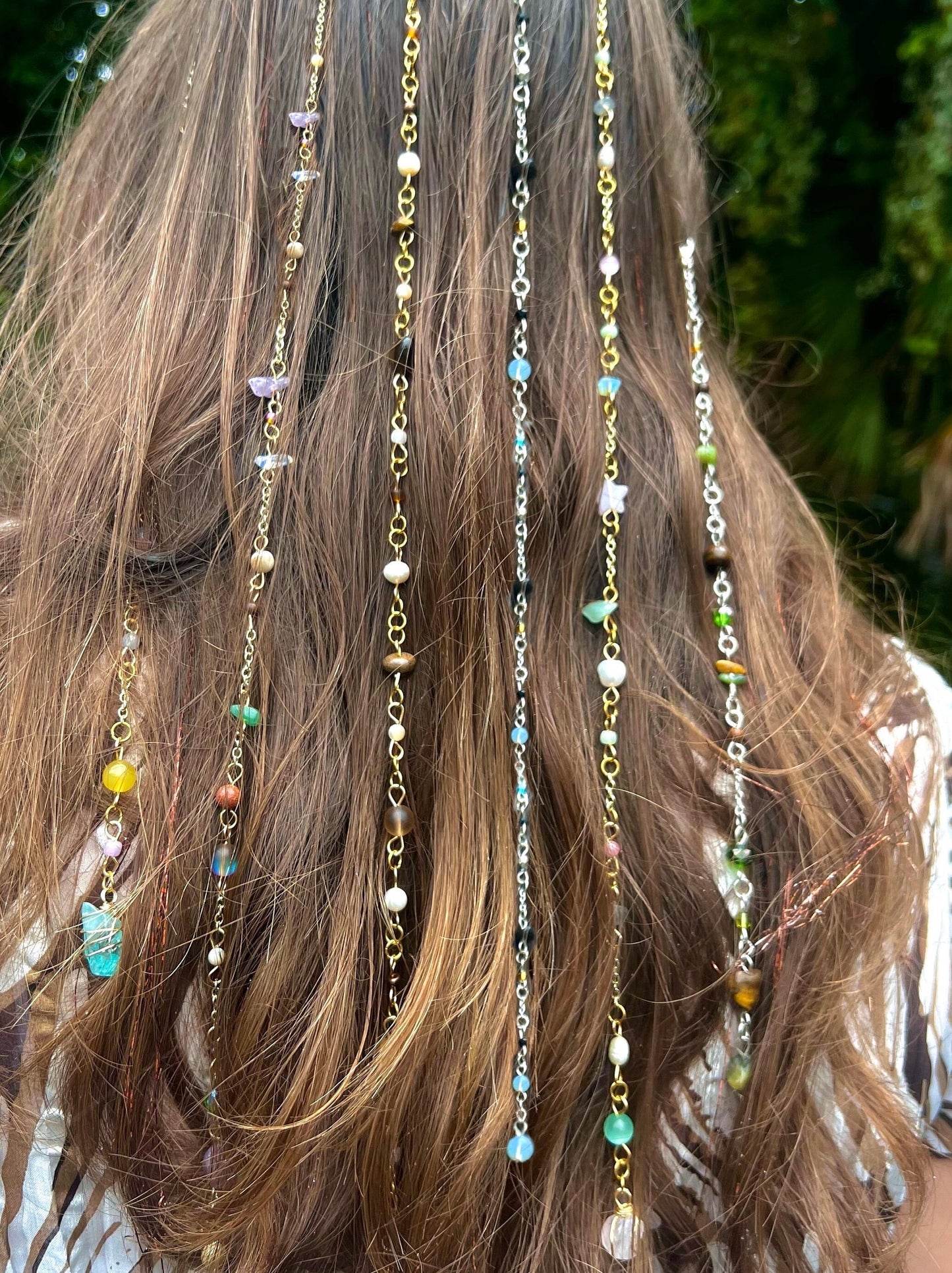 Create Your Own Crystal Hippie Hair Beads | Crystal Hair Accessories | Custom Boho Jewelry | Hair Charms | Crystal Hair Jewels | Gold/Silver