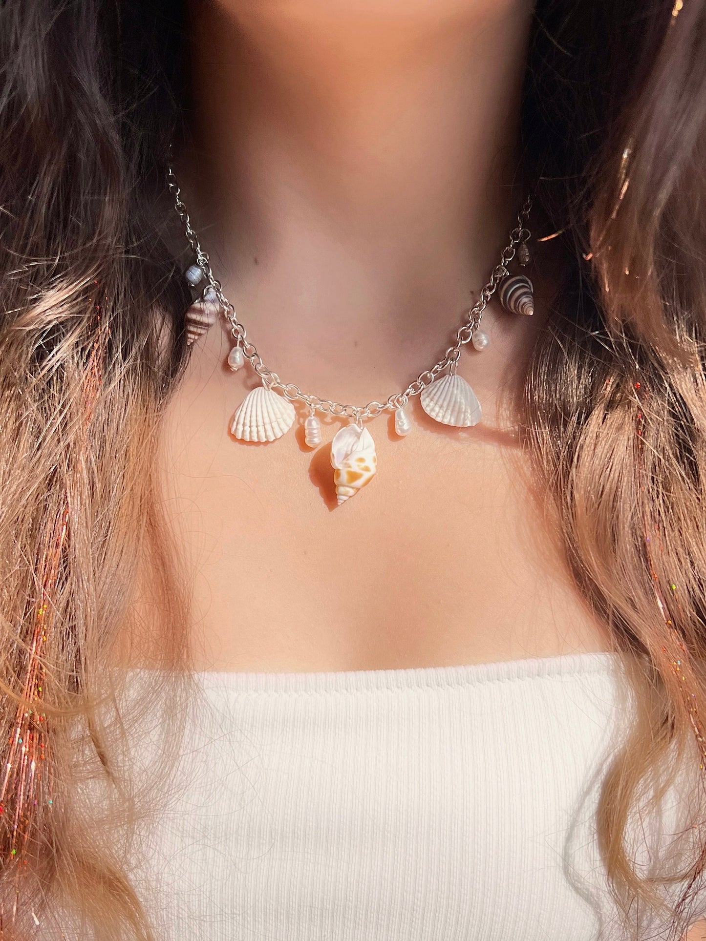 Seashell Escape Necklace | Siren Jewelry | Seashell Mermaid Core Necklace | Gold/Silver Dainty Shell Jewelry | Unique Boho Shell Necklace