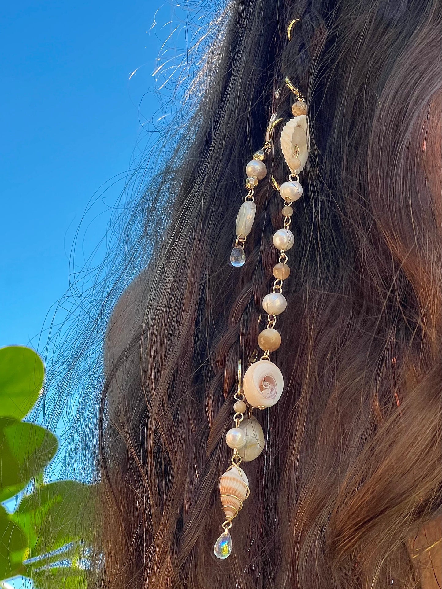 Seashell Hair Charms | Shell Hair Jewelry | Mermaid Aesthetic Hair | Ocean Themed Jewelry | Shell Hair Accessories | Mermaid Hair Charms
