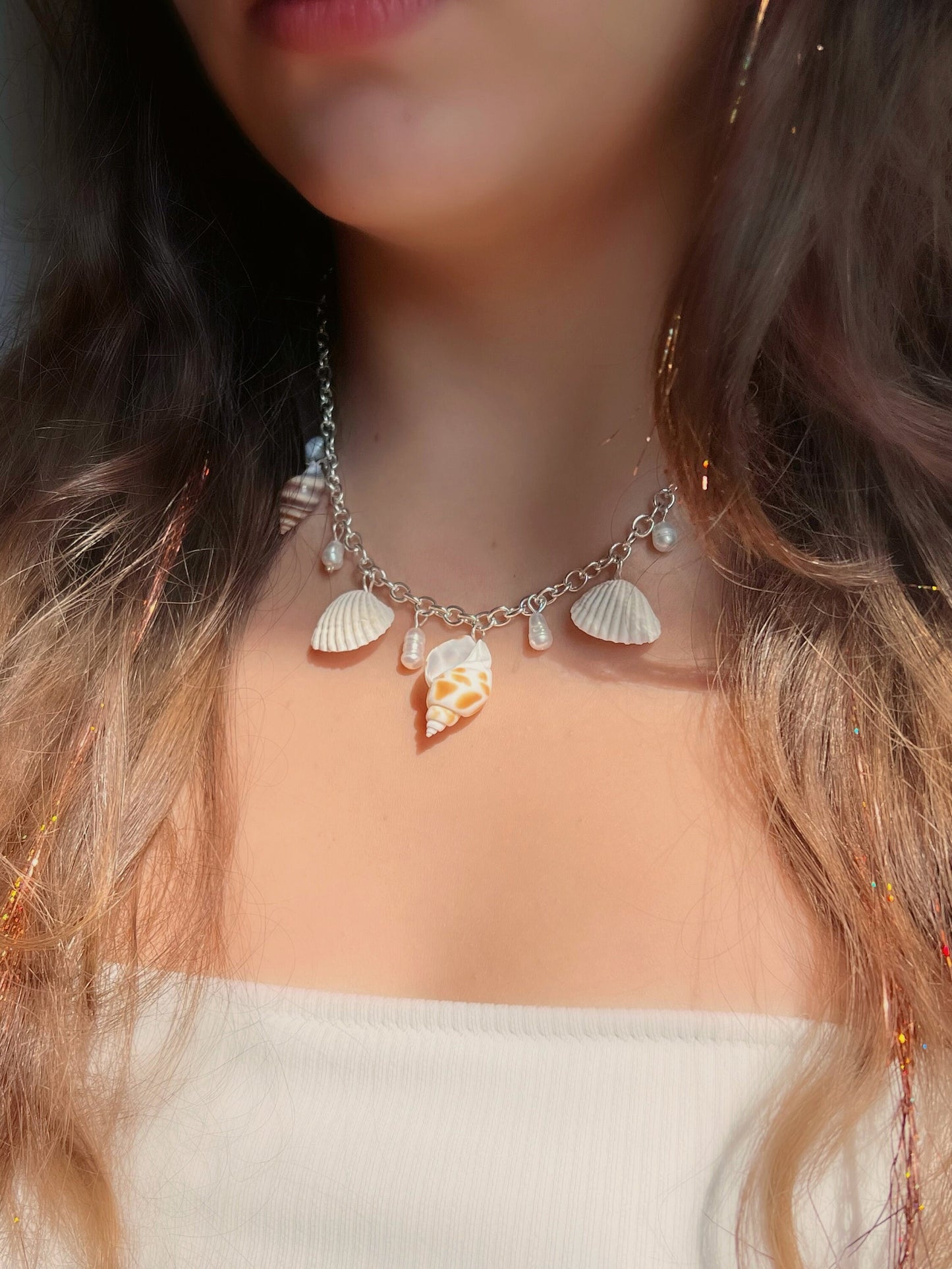 Seashell Escape Necklace | Siren Jewelry | Seashell Mermaid Core Necklace | Gold/Silver Dainty Shell Jewelry | Unique Boho Shell Necklace
