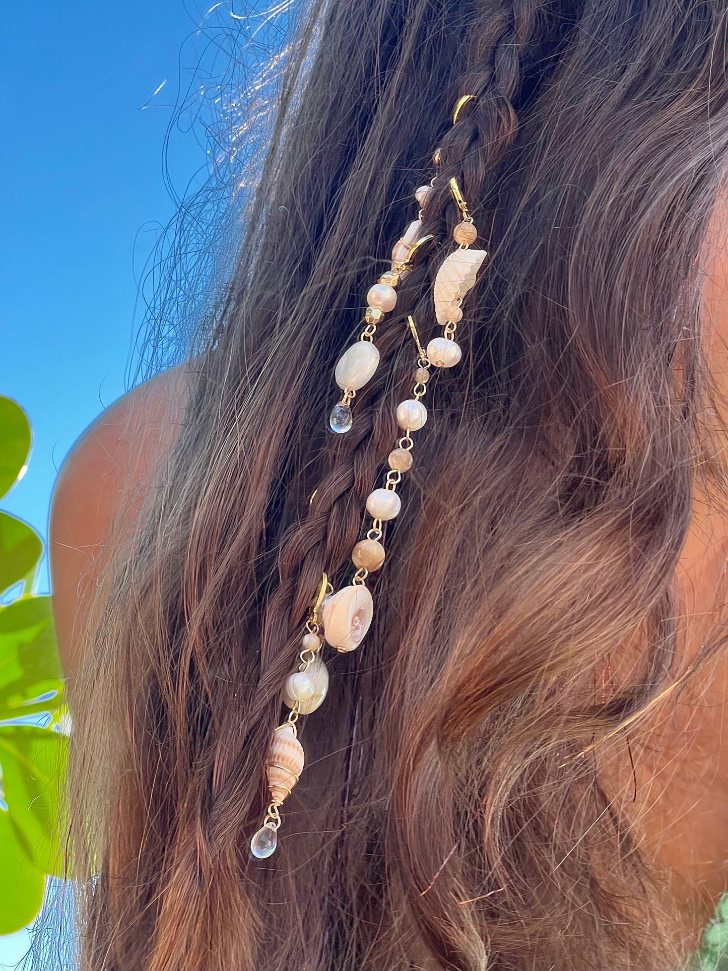 Seashell Hair Charms | Shell Hair Jewelry | Mermaid Aesthetic Hair | Ocean Themed Jewelry | Shell Hair Accessories | Mermaid Hair Charms