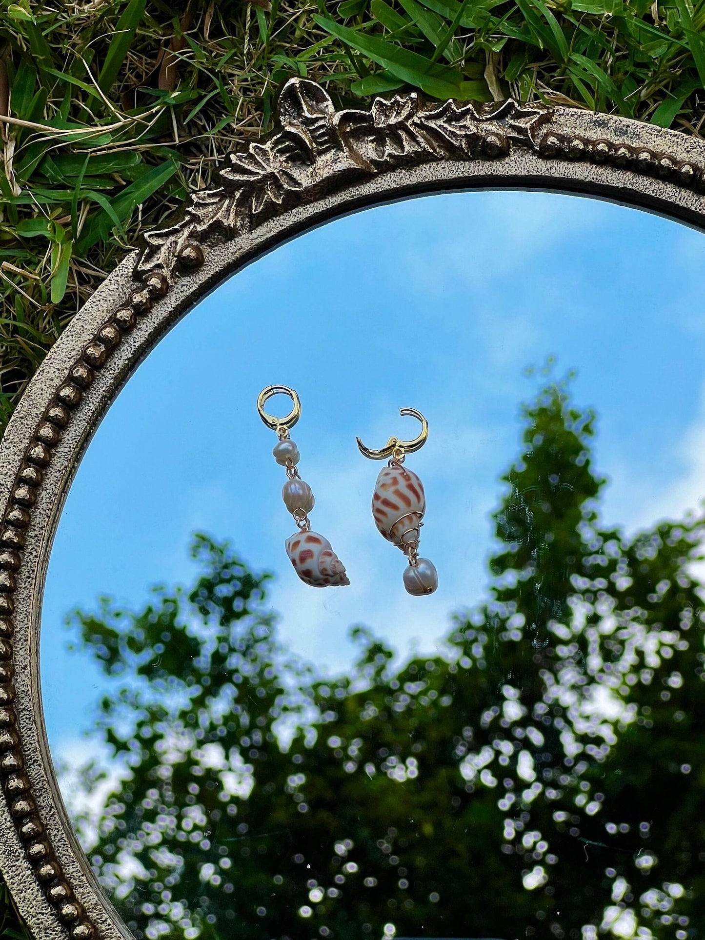 Seashell Mismatch Hair Charms | Pearl and Shell Earrings | Mermaid Aesthetic | Ocean Themed | Shell Hair Accessories | Mermaid Hair Charms
