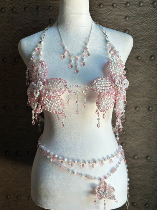Dripping in Flowers Beaded Bralette