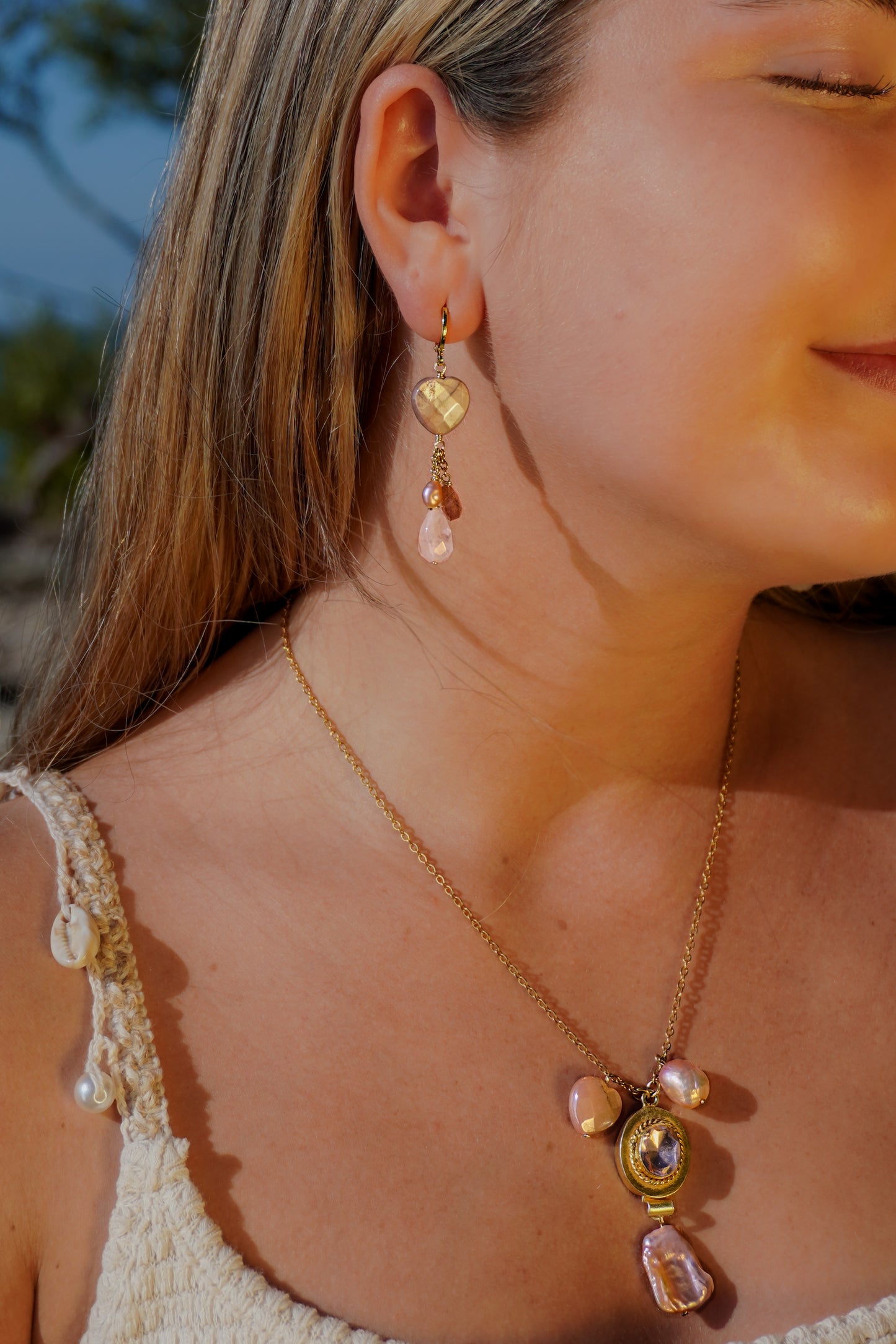 Hearts Embrace Tourmaline Earrings