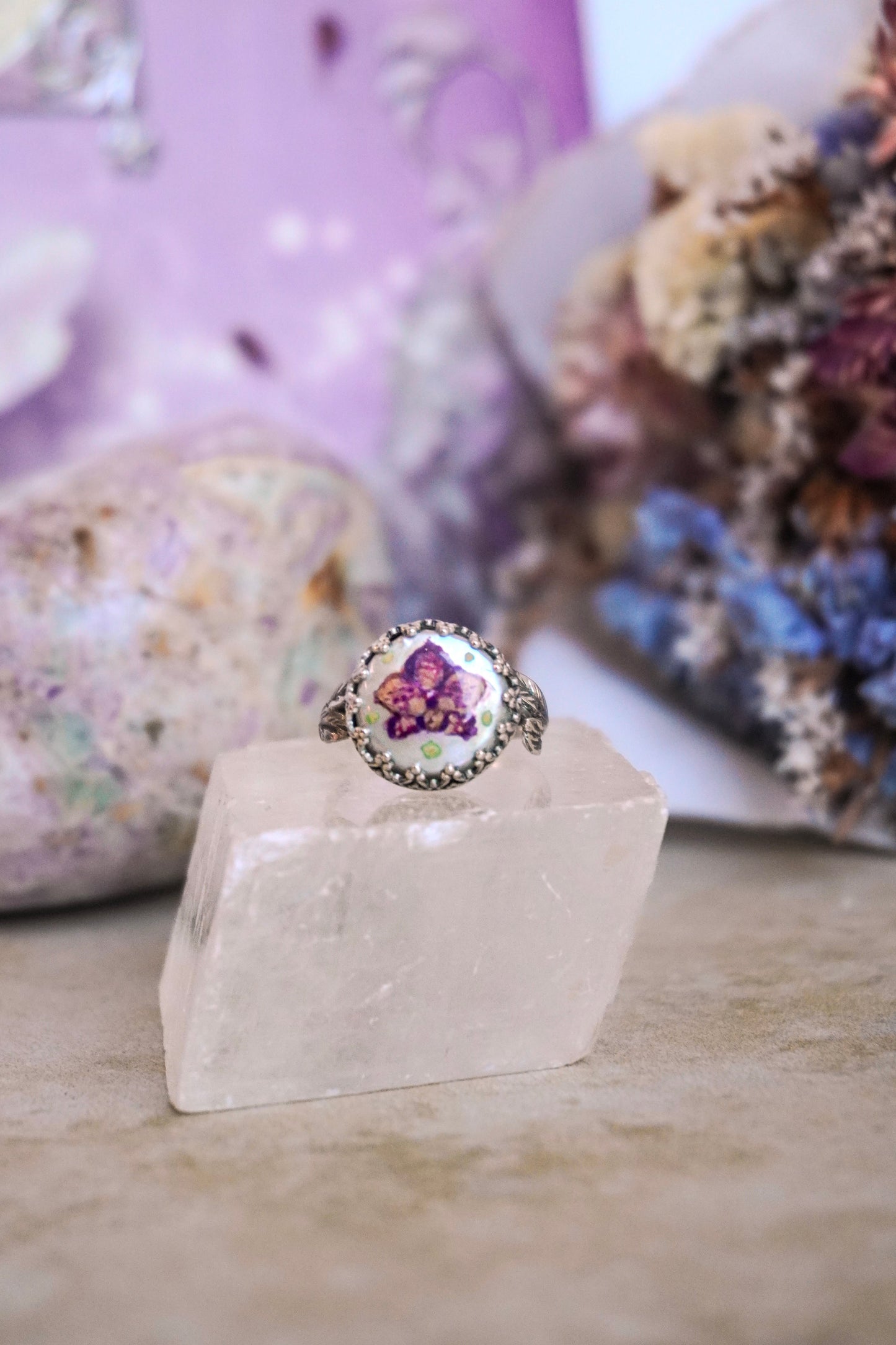Orchid Blooms .925 Sterling Silver Rings