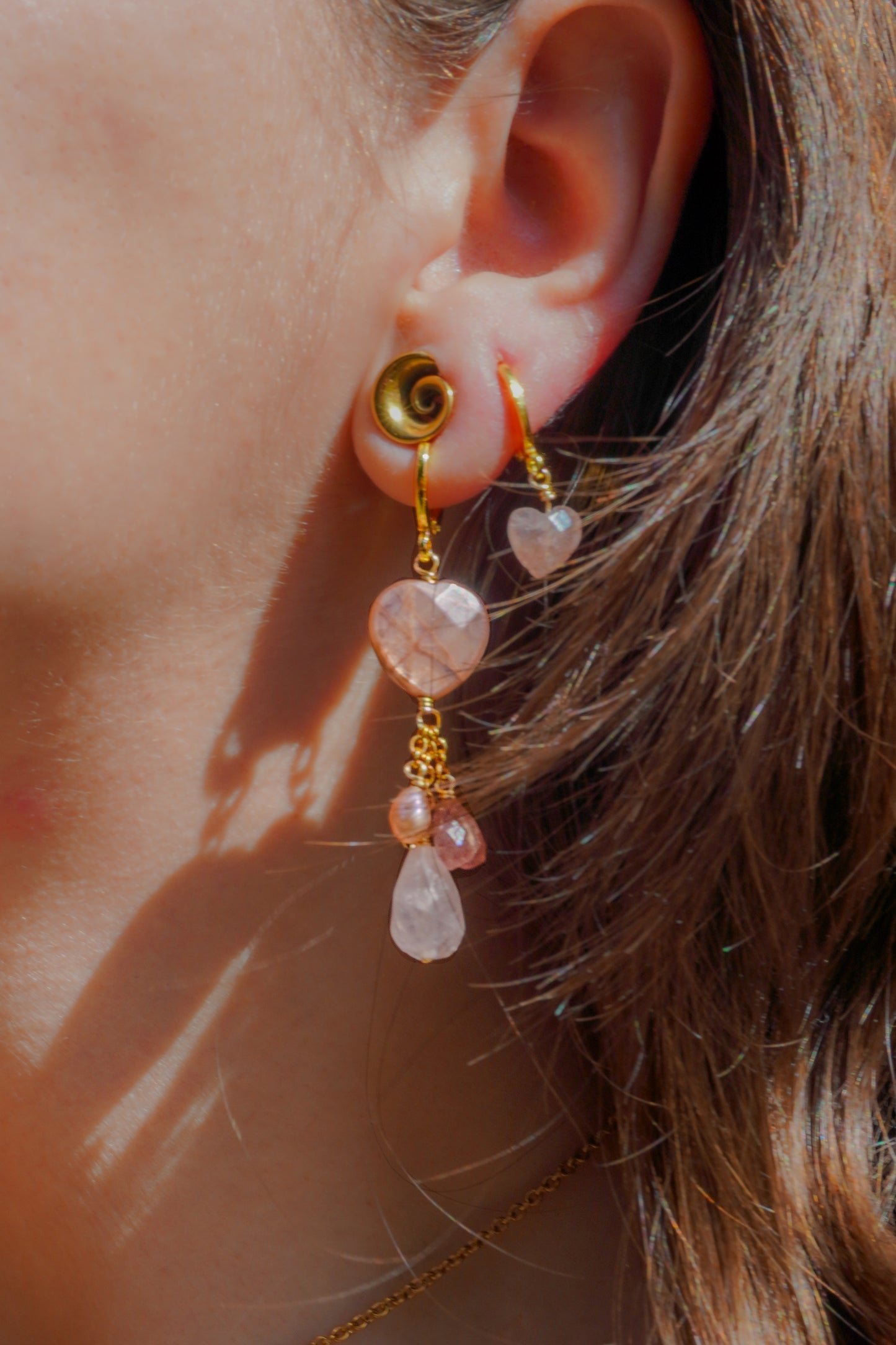 Hearts Embrace Tourmaline Earrings