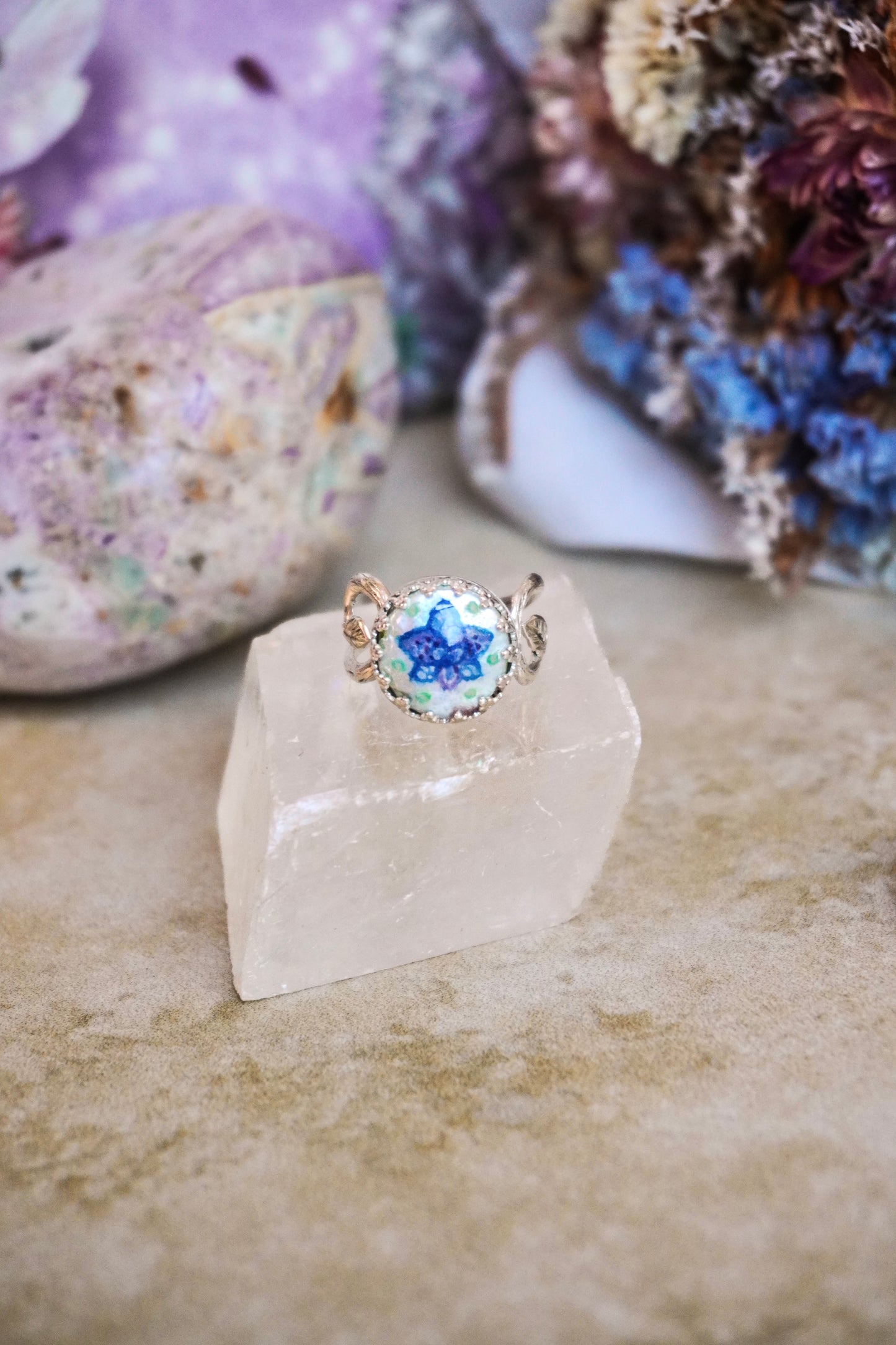 Orchid Blooms .925 Sterling Silver Rings