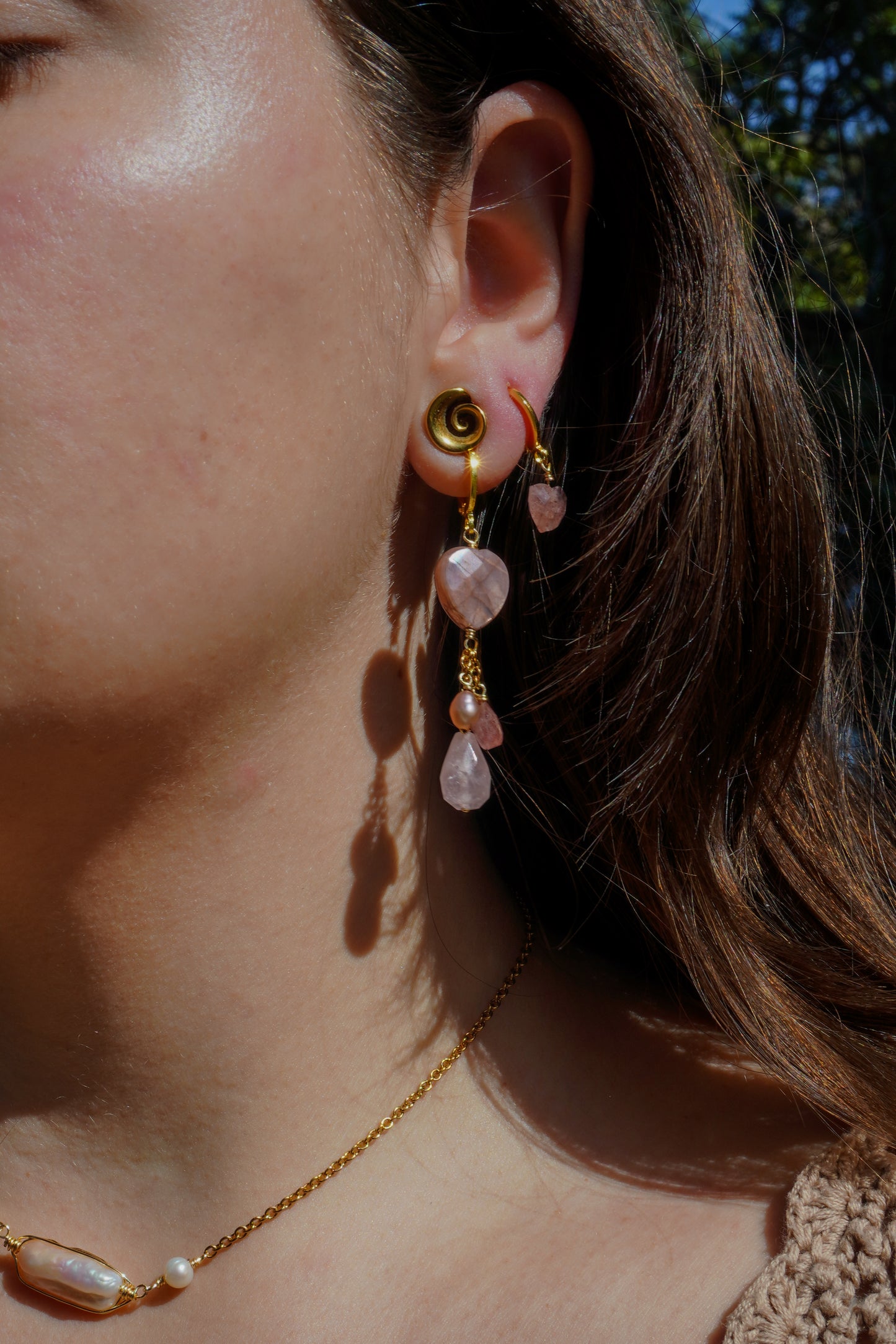 Hearts Embrace Tourmaline Earrings