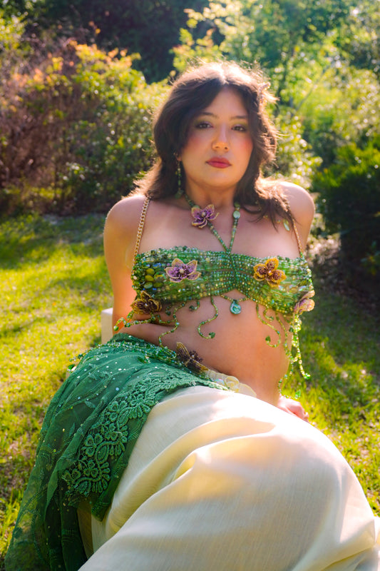 Flora’s Embrace Beaded Bralette & Waist Chain
