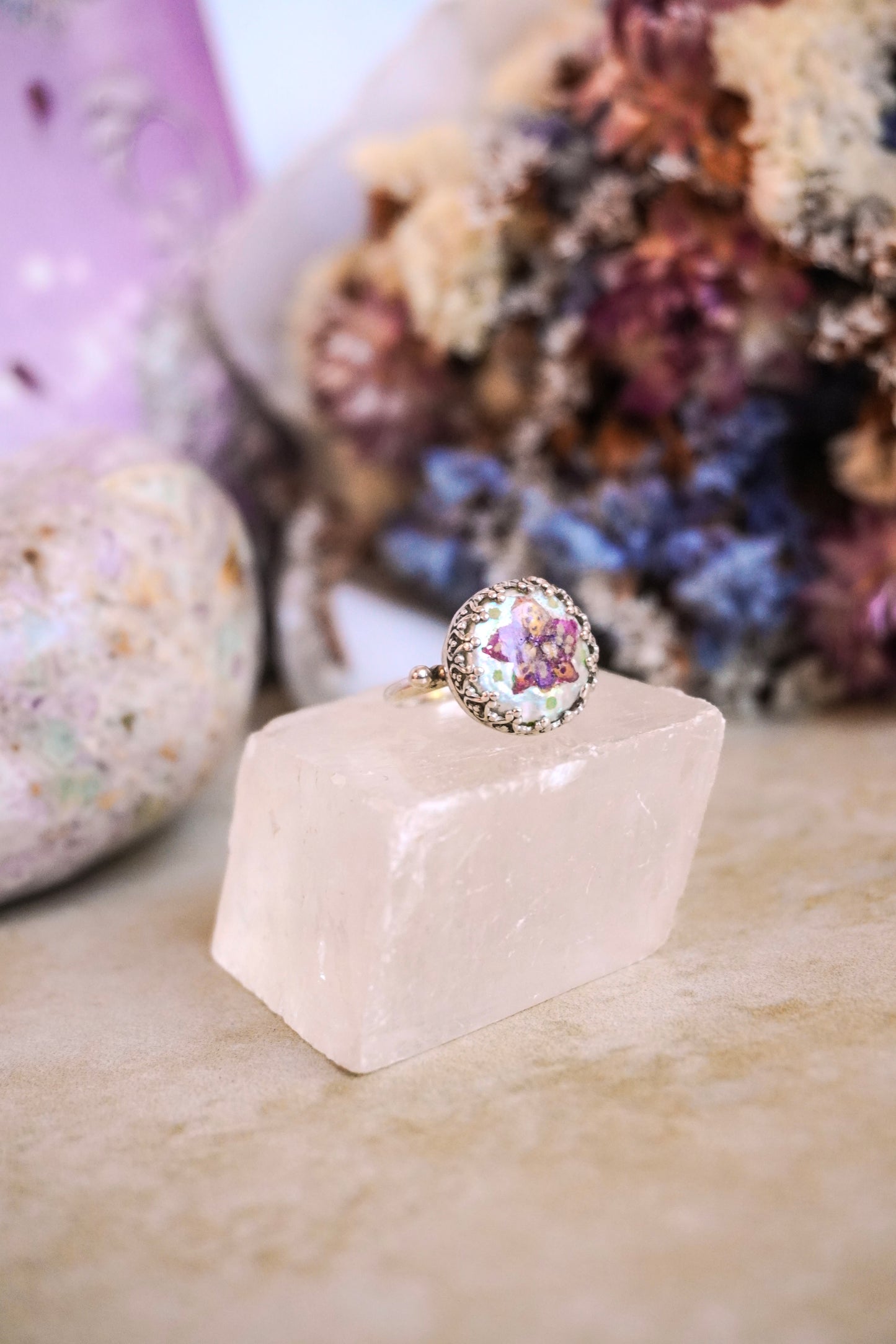 Orchid Blooms .925 Sterling Silver Rings