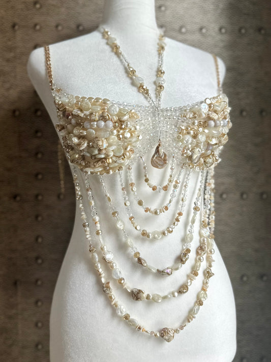 Pearlescent Beaded Bralette