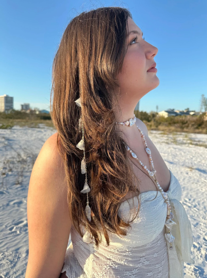 Crystal Quartz Fairy Hippie Hair Bead