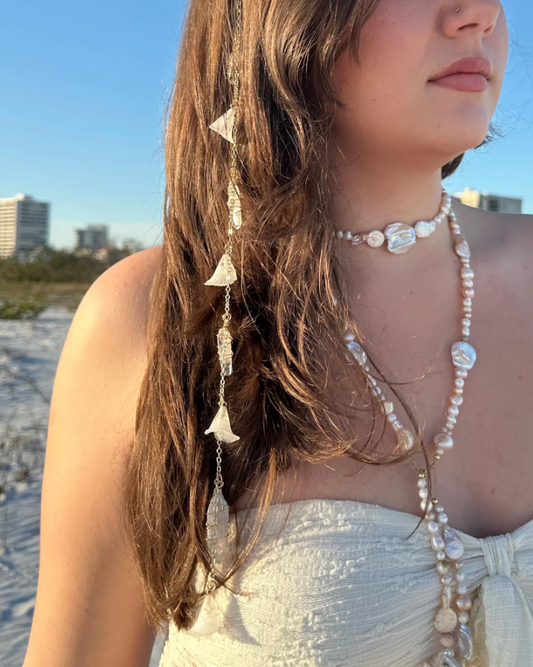 Crystal Quartz Fairy Hippie Hair Bead