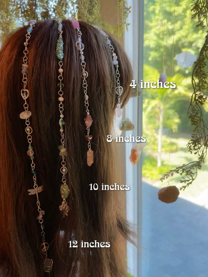 Crystal Quartz Fairy Hippie Hair Bead