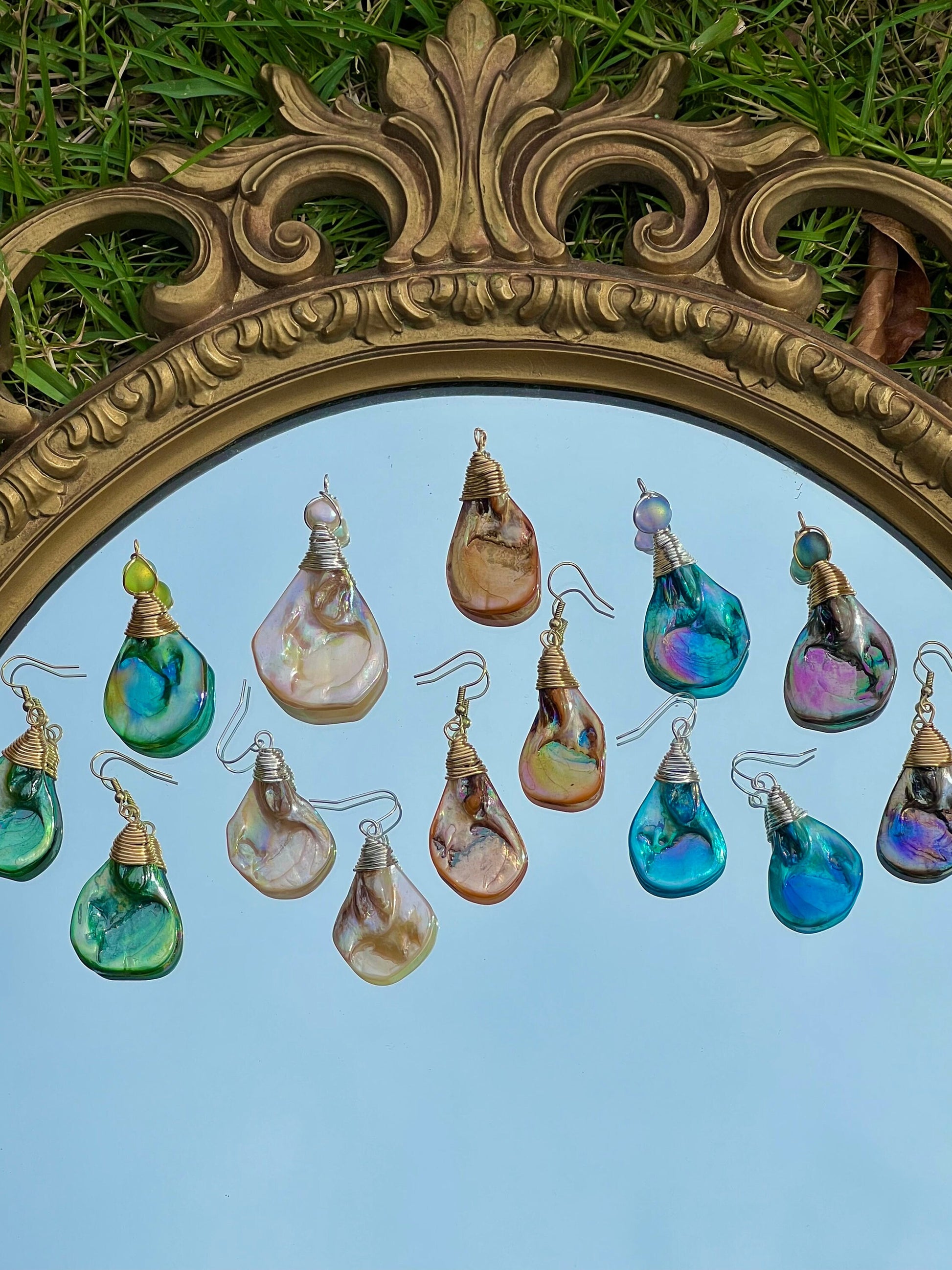 Ariel Mermaid Necklace & Earring Set | Siren Jewelry | Mother of Pearl Necklace | Ariel Shell Jewelry Set | Mermaid Shell Layering Necklace