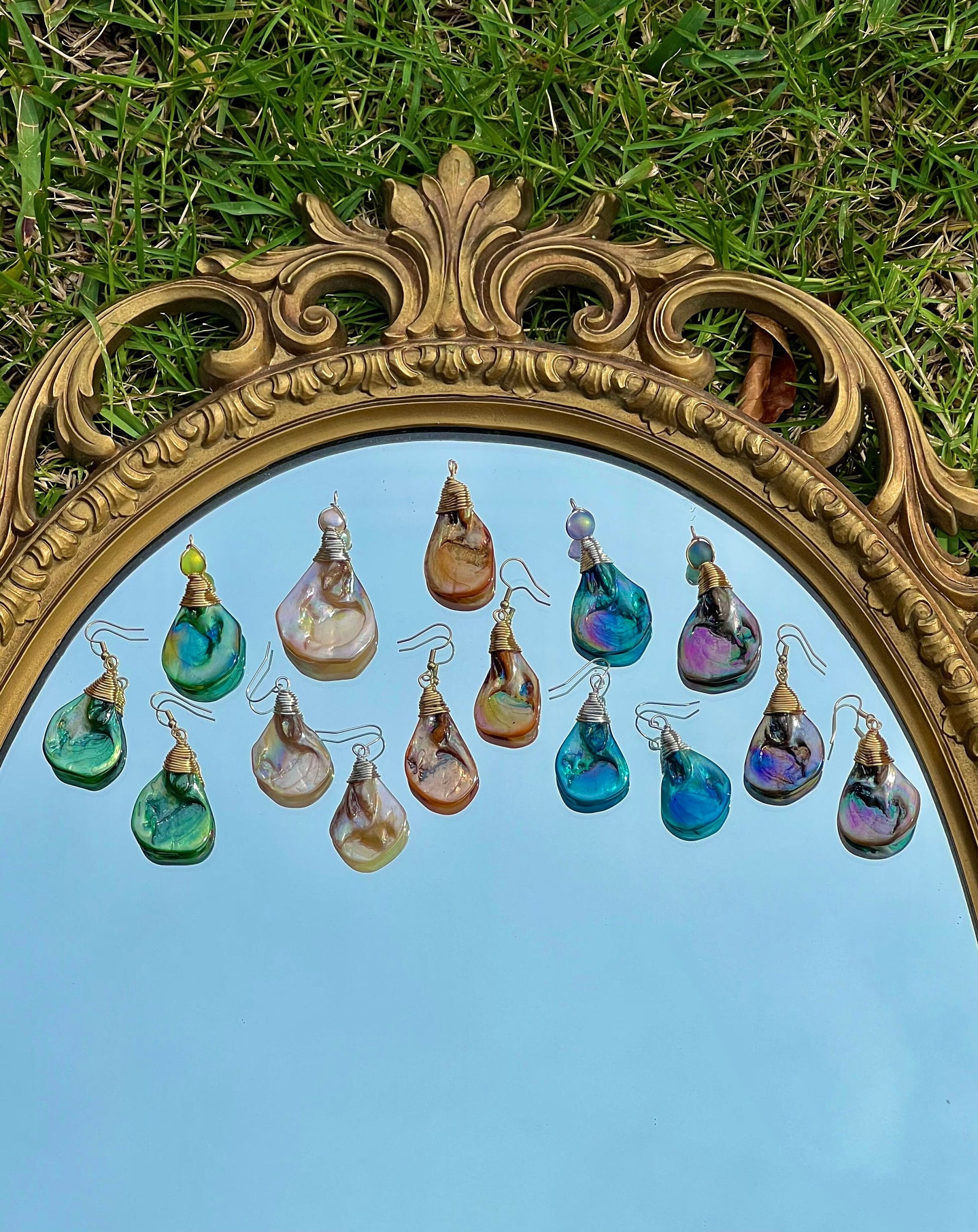 Ariel Mermaid Necklace & Earring Set | Siren Jewelry | Mother of Pearl Necklace | Ariel Shell Jewelry Set | Mermaid Shell Layering Necklace