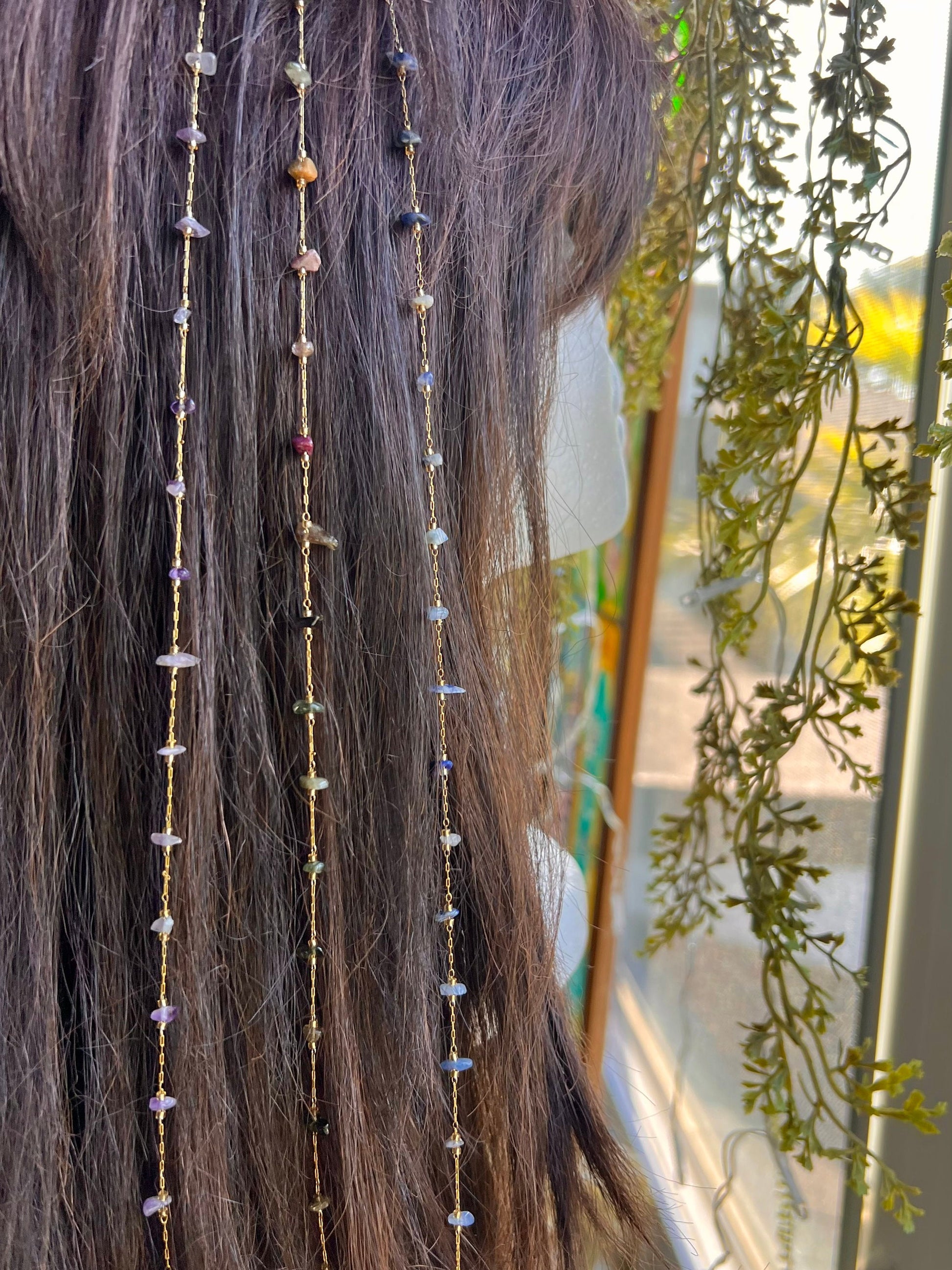 Non-Tarnishing 14K Gold Aura Hippie Hair Bead | Dainty Unique Hair Accessory | Gift for Her | Clip in Hair Beads | Minimalist Jewlery