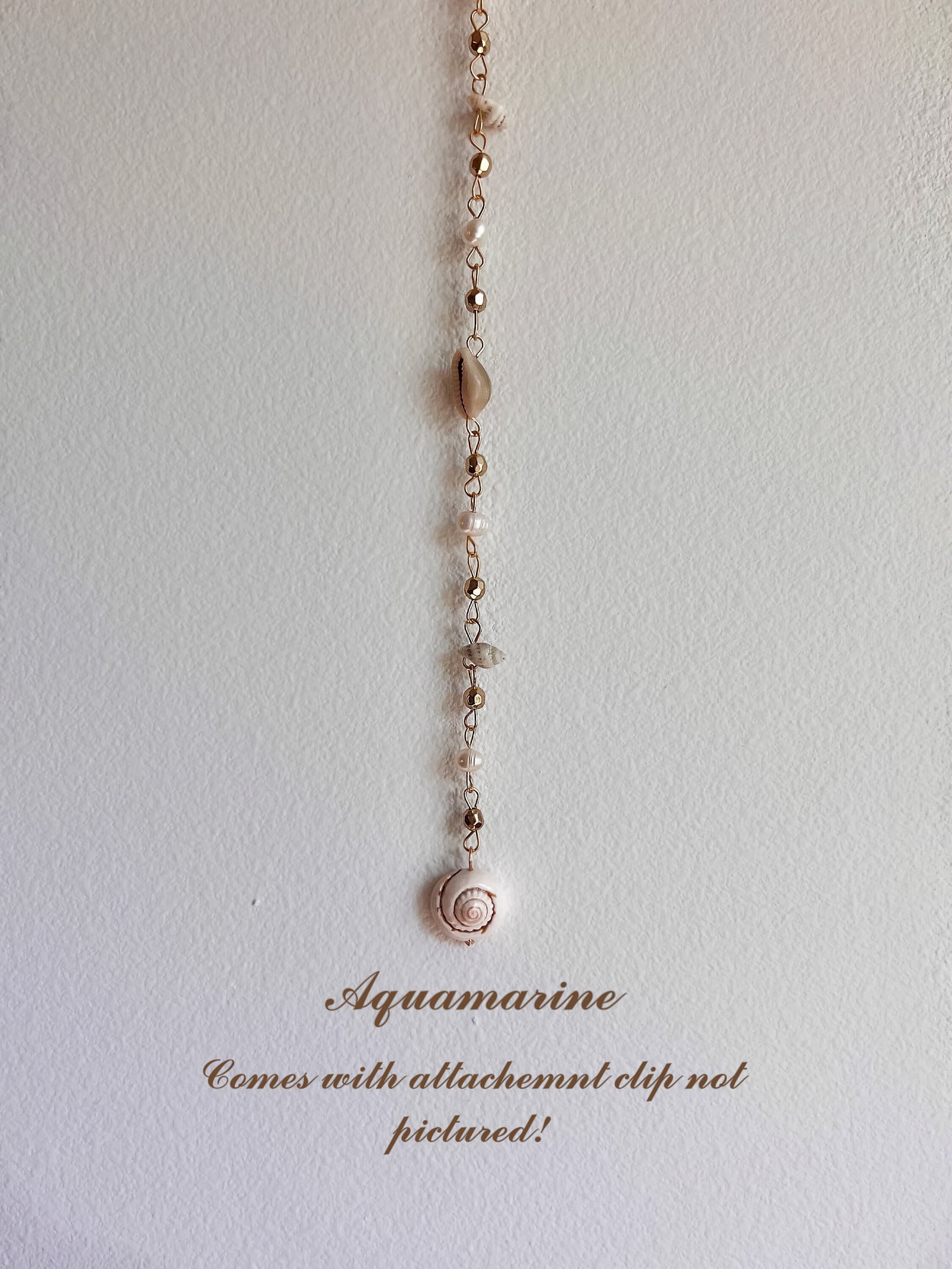 Mermaid Seashell Hippie Hair Bead | Dangling Hair Accessory | Beaded Hair Clip | Crystal Hair Charm | Mermaid Core | Seashell Hair Clip