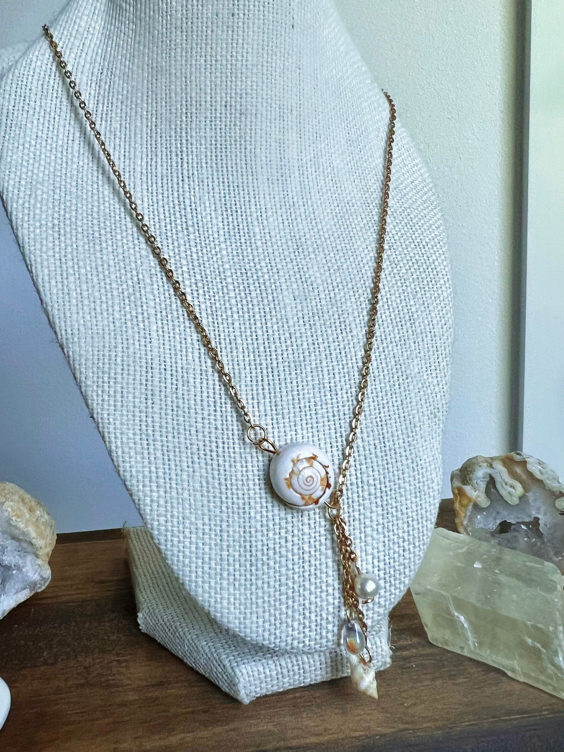 Dainty Gisella Necklace | Siren Jewelry | Seashell Mermaid Core Necklace | Gold/Silver Dainty Shell Jewelry | Unique Boho Shell Necklace