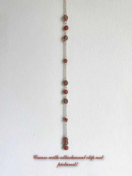 Mars Goddess Hippie Hair Bead | Dangling Hair Accessory | Renaissance Beaded Hair Clip | Crystal Hair Chain | Cottage Core | Crystal Hair