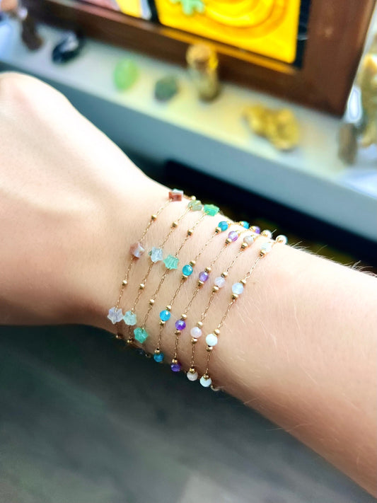 Gold Unique Star Crystal Bracelets | Dainty Star Bracelets | Gold Dainty Crystal Necklace | Gold Crystal Dainty Gold Bracelet