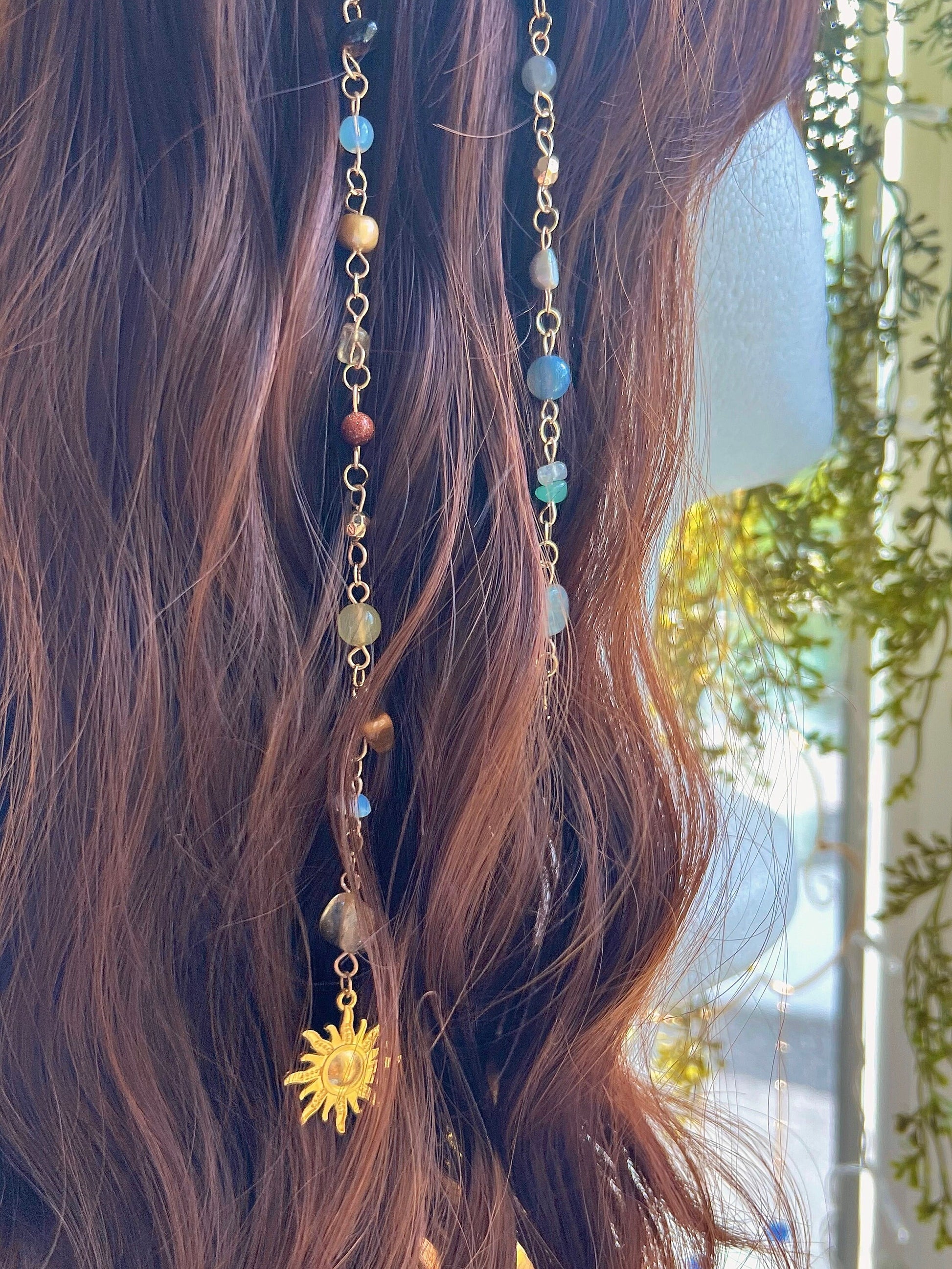 Celestial Sun and Moon Hippie Hair Bead | Celestial Lover Hair Beads Accessory | Sun and Moon Unique Matching Accessory | Bestfriends Gift